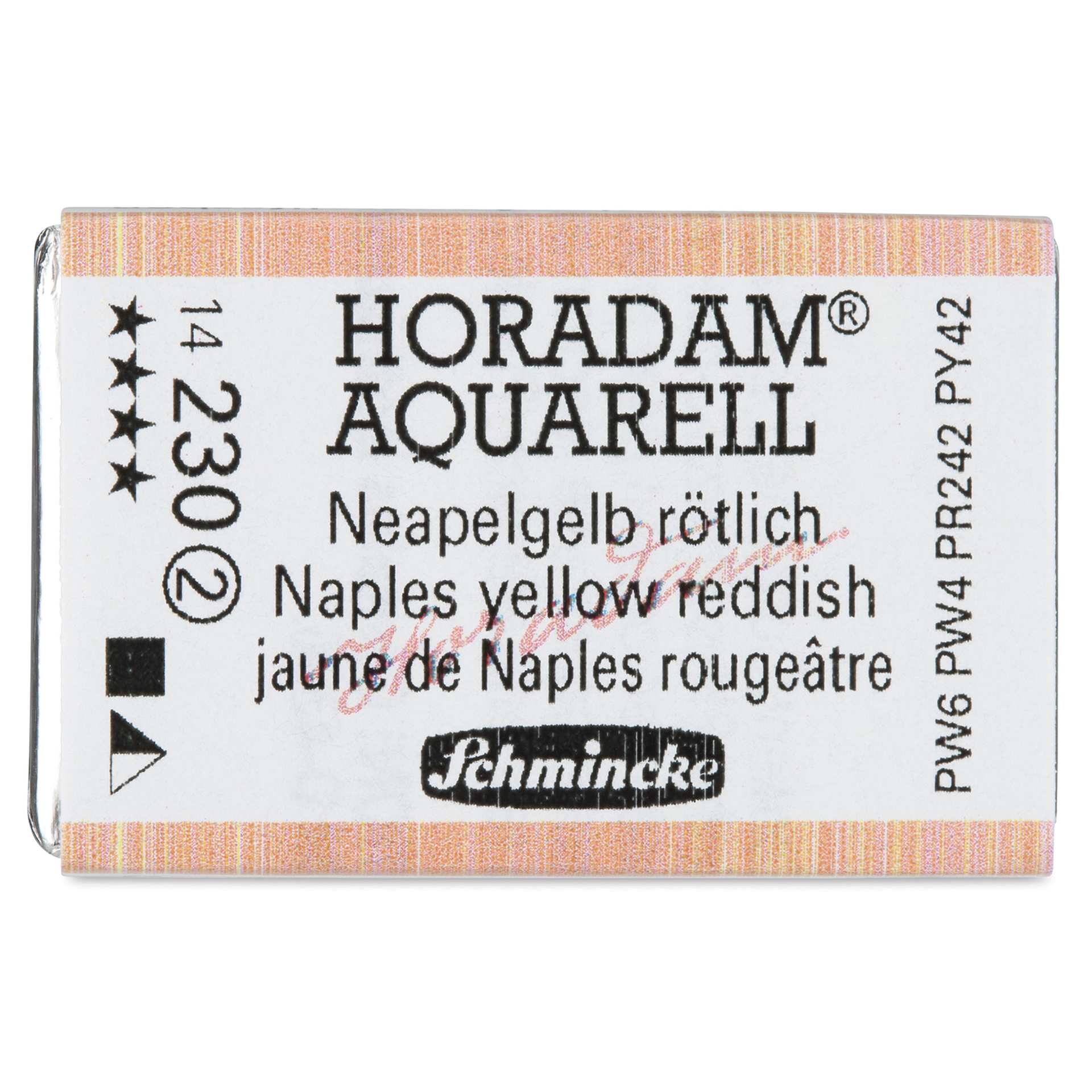 Schmincke Horadam Aquarell Watercolor - Naples Yellow Reddish, Full Pan