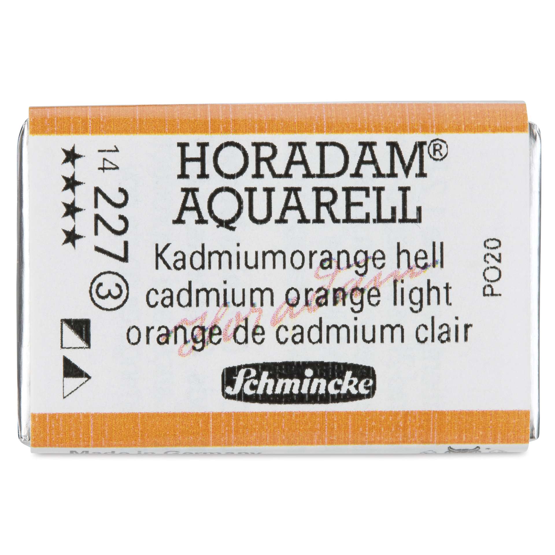 Schmincke Horadam Aquarell Watercolor - Cadmium Orange Light, Full Pan