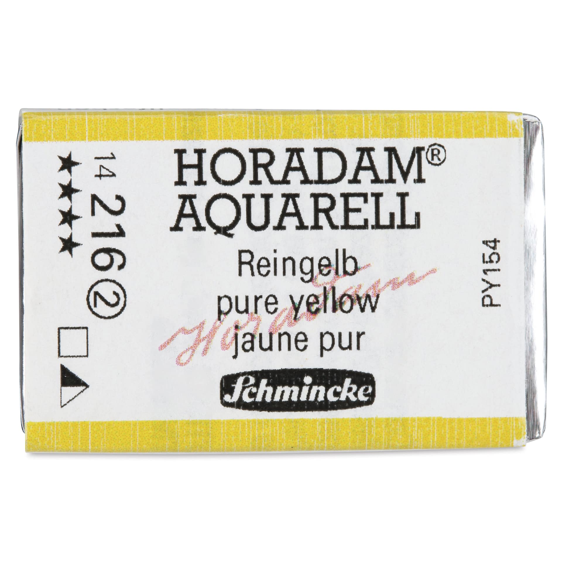 Schmincke Horadam Aquarell Watercolor - Pure Yellow, Full Pan