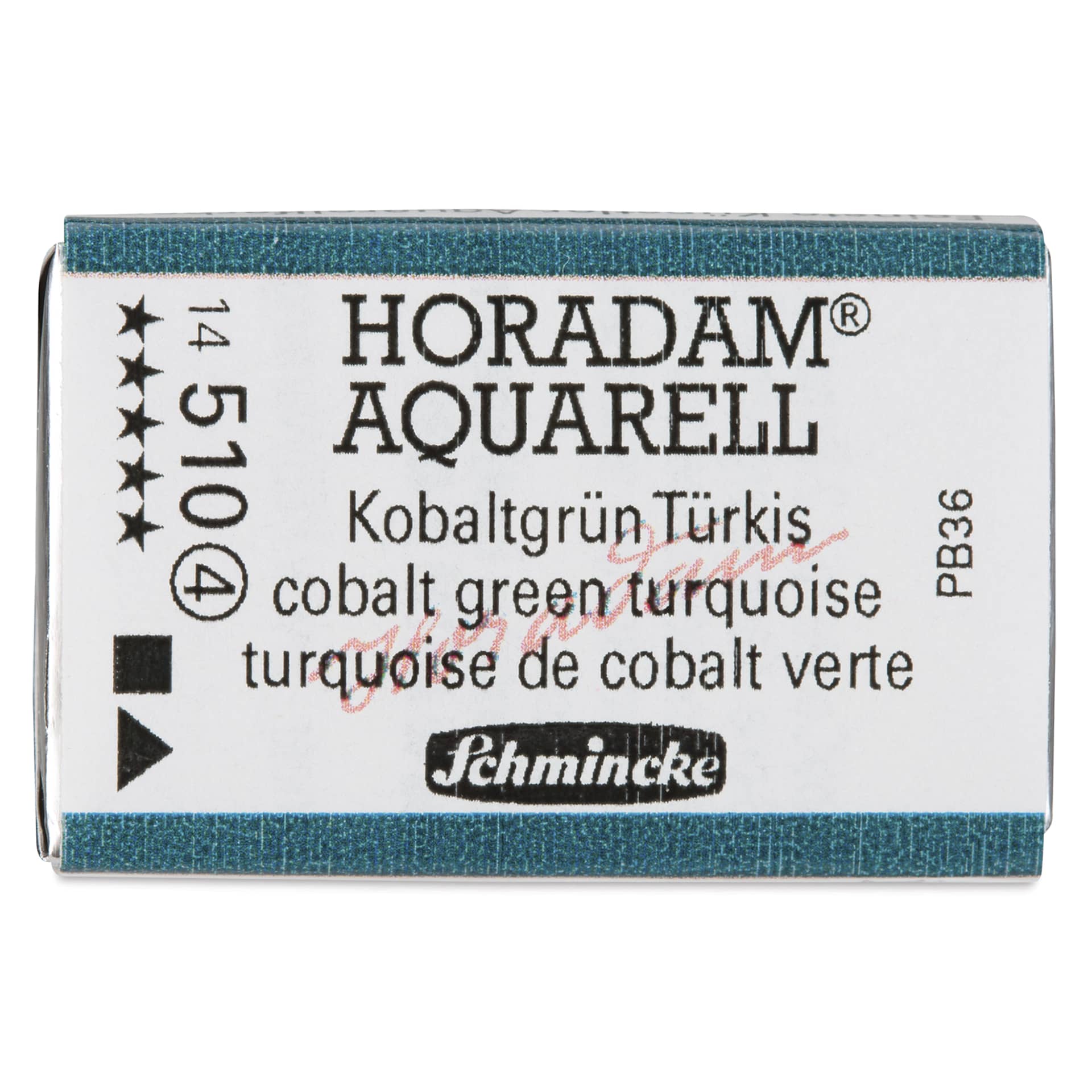 Schmincke Horadam Aquarell Watercolor - Cobalt Green Turquoise, Full Pan