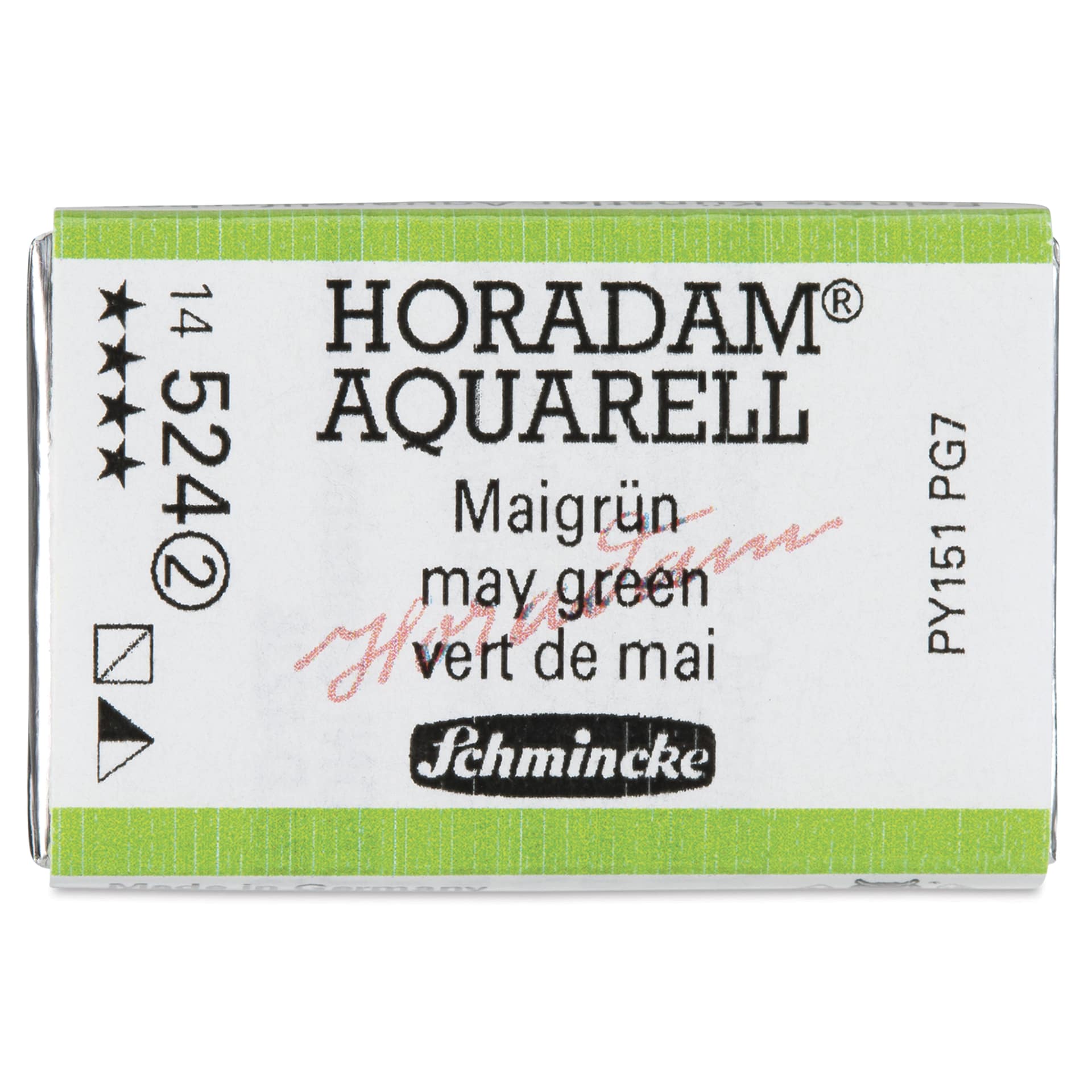 Schmincke Horadam Aquarell Watercolor - May Green, Full Pan