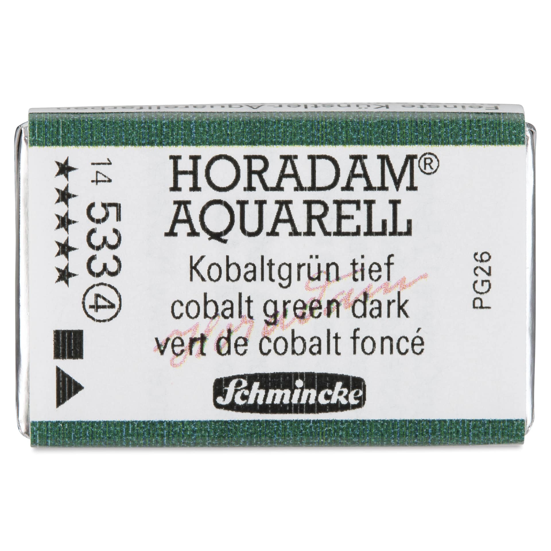 Schmincke Horadam Aquarell Watercolor - Cobalt Green Dark, Full Pan