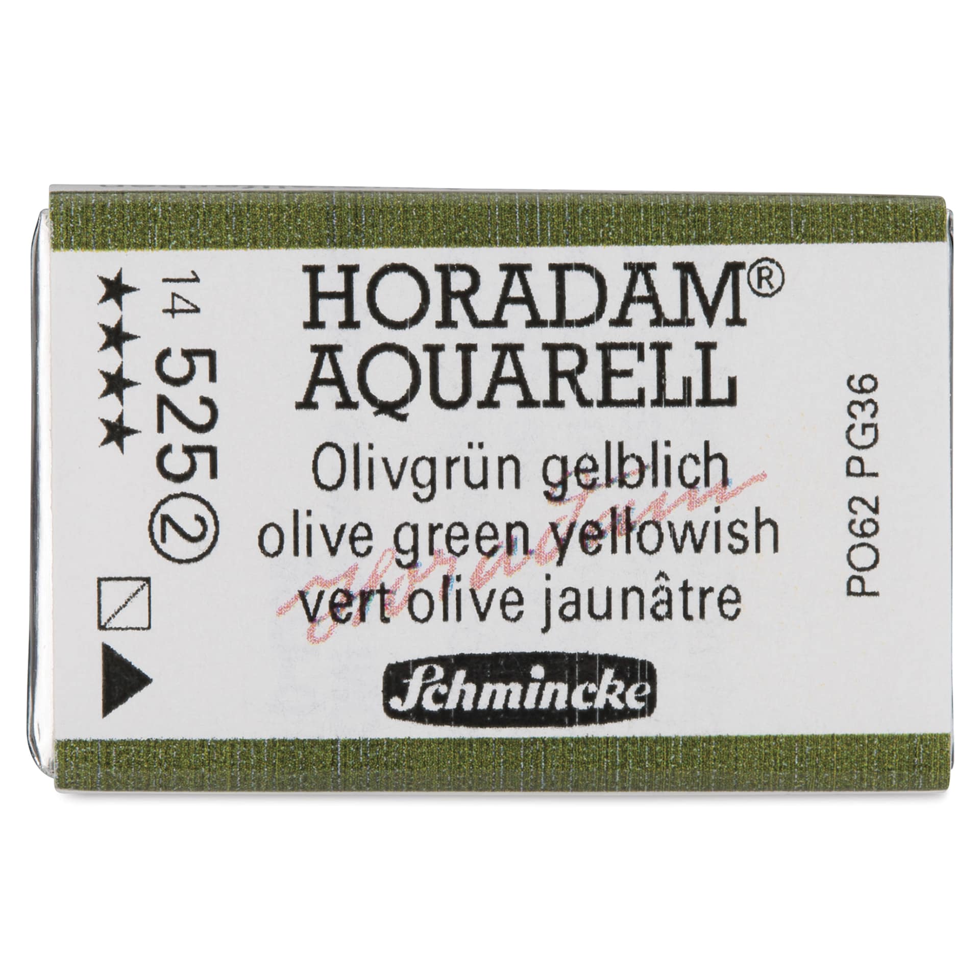 Schmincke Horadam Aquarell Watercolor - Olive Green Yellowish, Full Pan