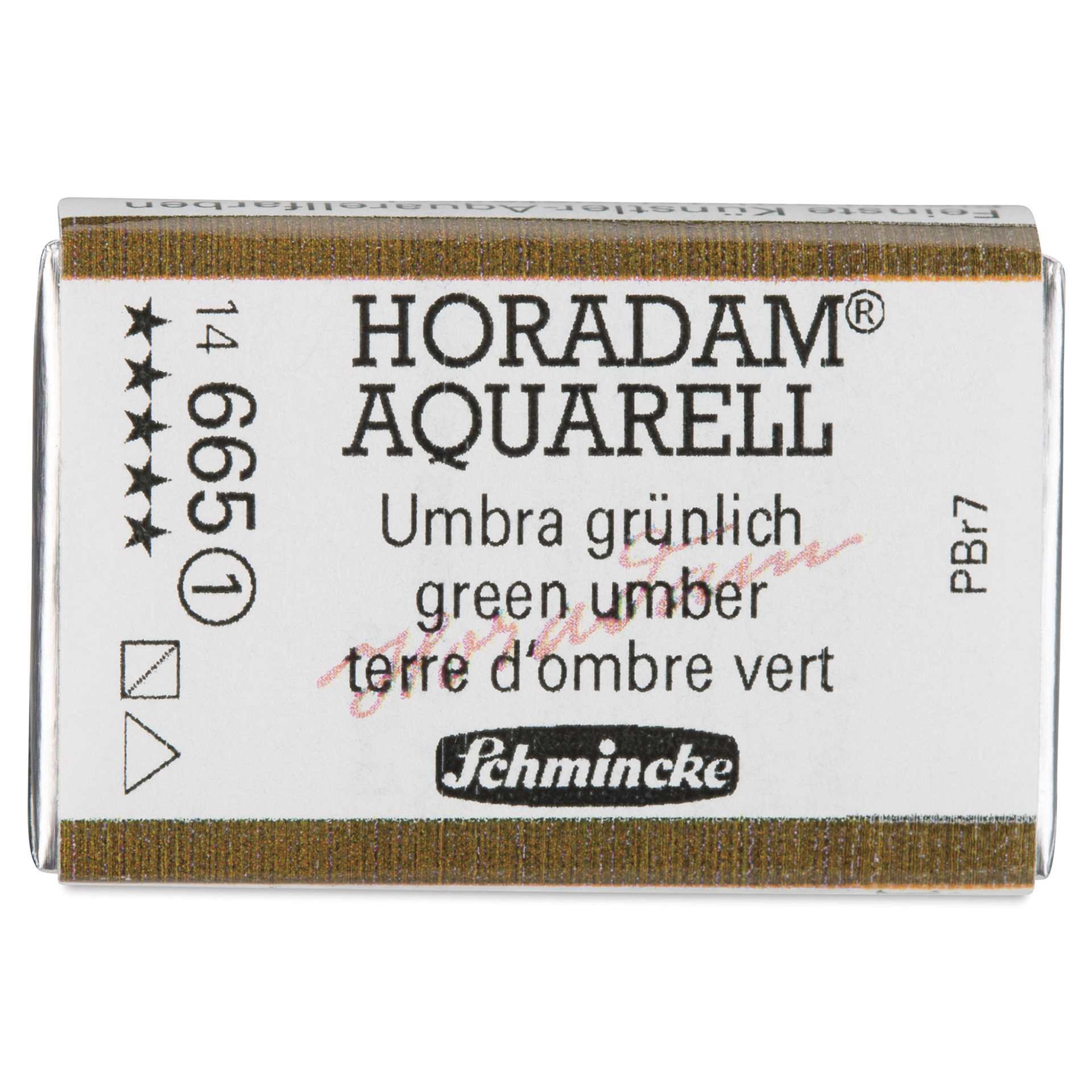 Schmincke Horadam Aquarell Watercolor - Green Umber, Full Pan