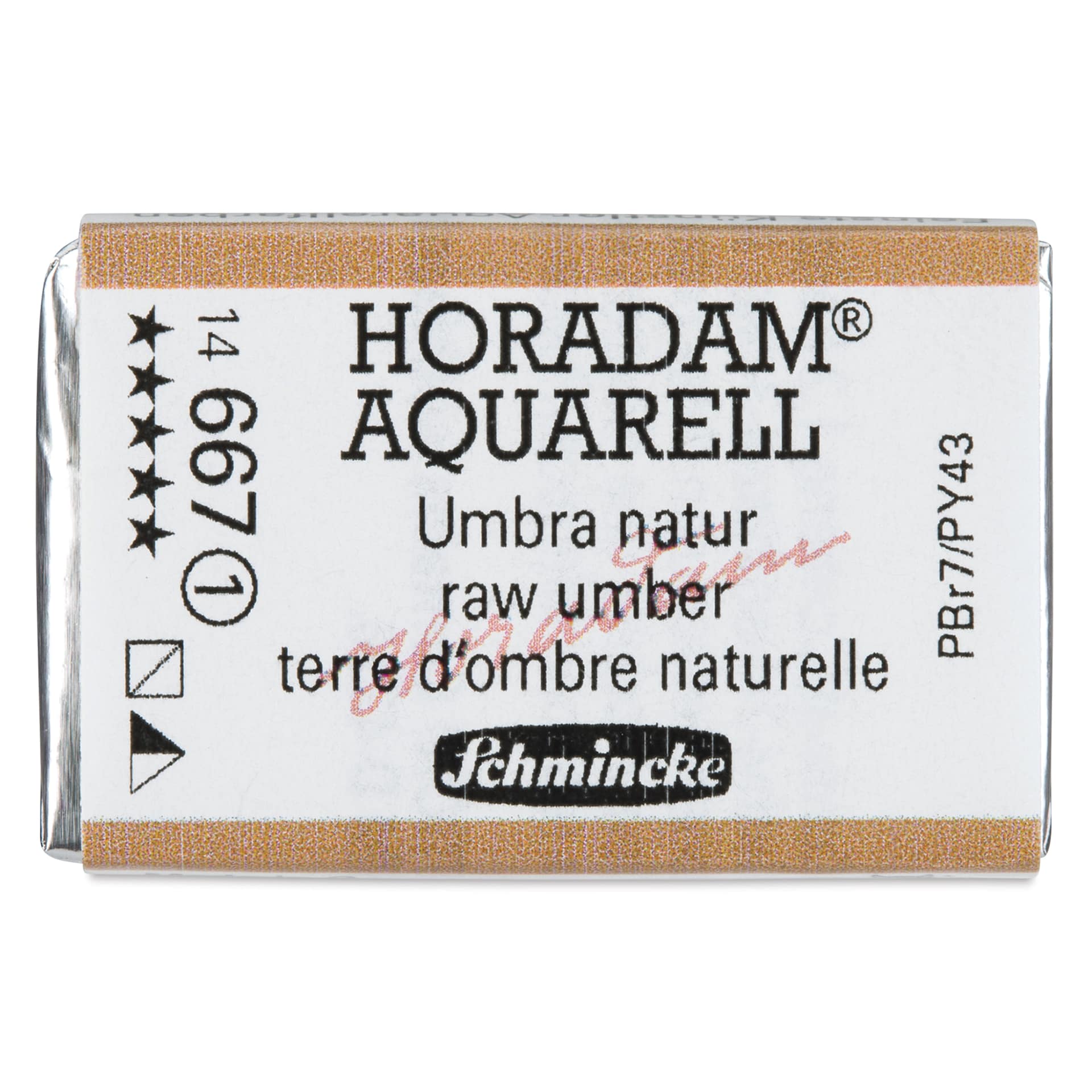Schmincke Horadam Aquarell Watercolor - Raw Umber, Full Pan