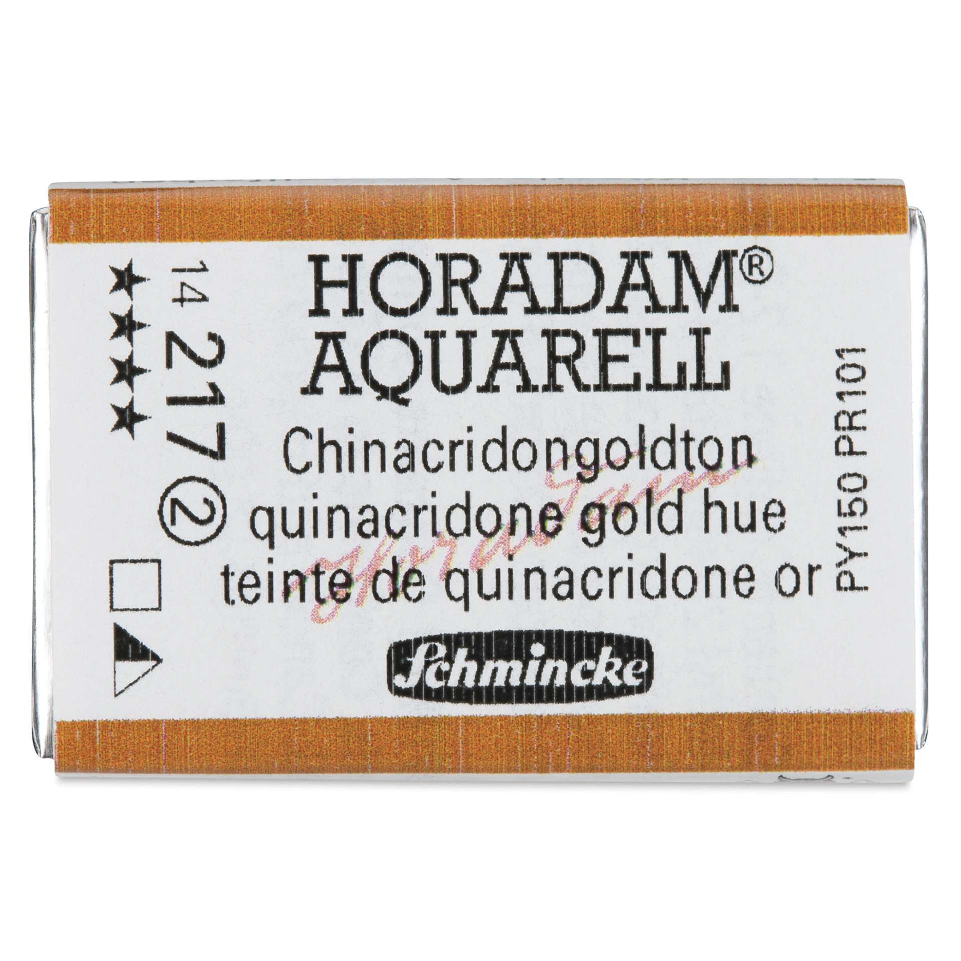 Schmincke Horadam Aquarell Watercolor - Quinacridone Gold Hue, Full Pan