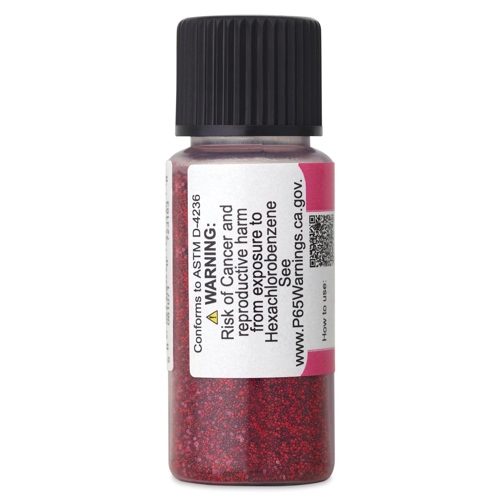 Jackman's Crystalline Powder Watercolor - Rose, 6 g back of bottle