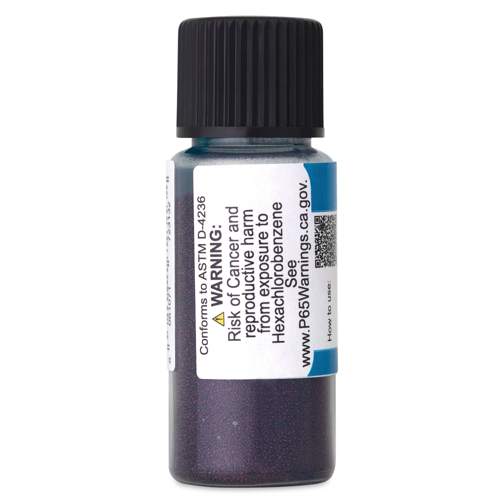Jackman's Crystalline Powder Watercolor - Turquoise, 6 g back of bottle