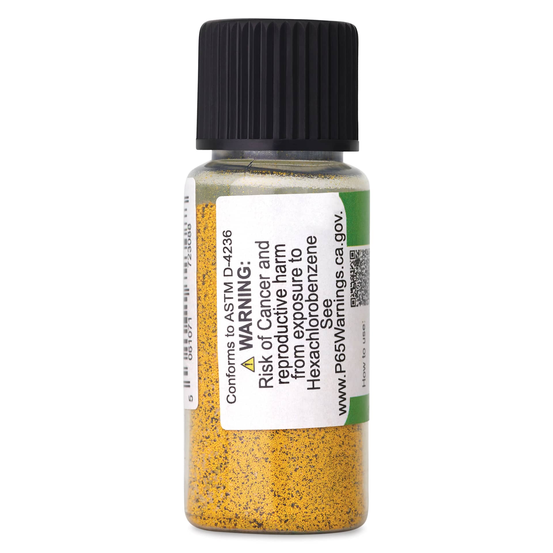 Jackman's Crystalline Powder Watercolor - Leaf Green, 6 g back of bottle