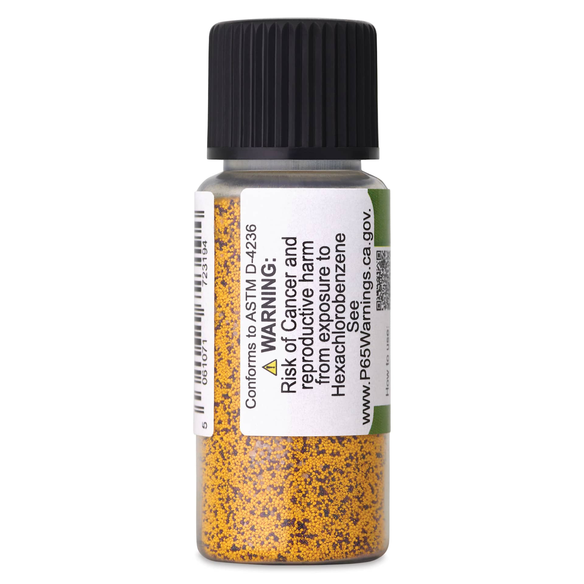 Jackman's Crystalline Powder Watercolor - Sap Green, 6 g back of bottle
