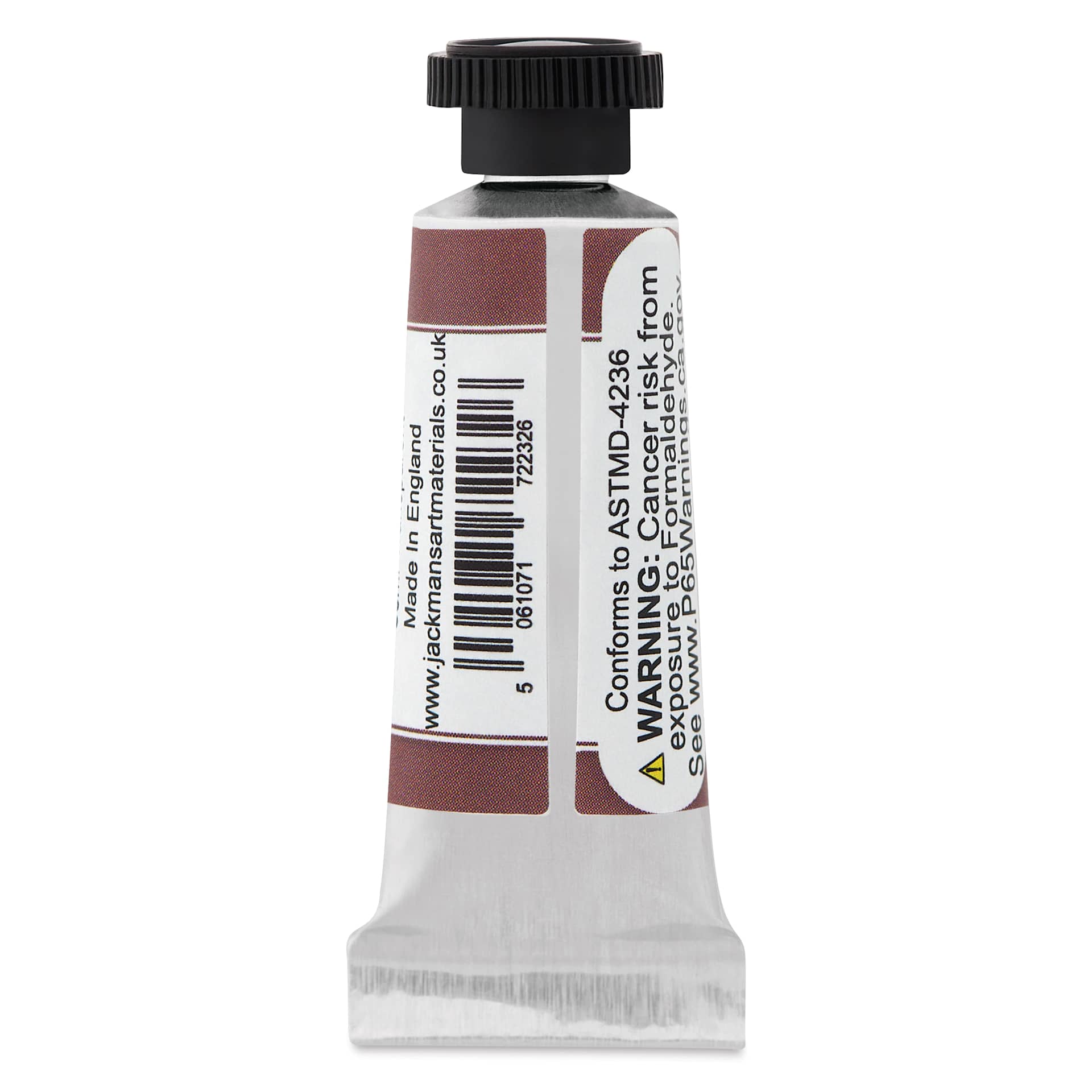 Jackman's Finest Professional Watercolour - Hematite Genuine, 5 ml back of tube