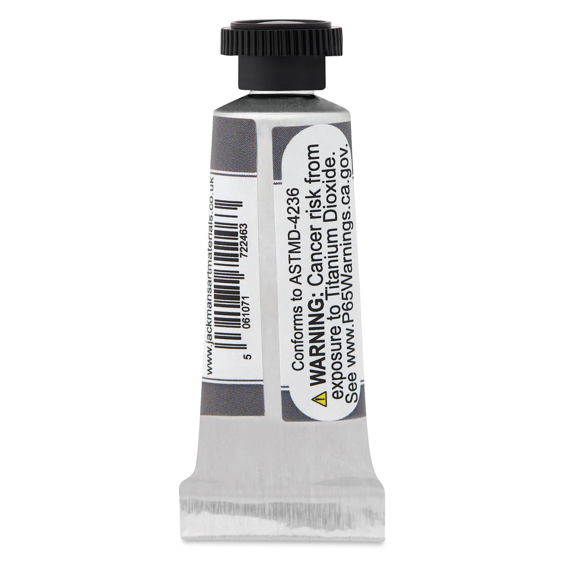 Jackman's Finest Professional Watercolour - Davy's Grey, 5 ml back of tube