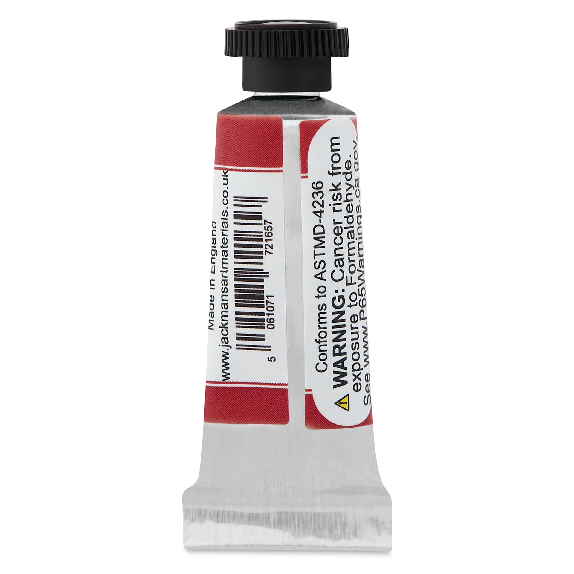 Jackman's Finest Professional Watercolour - Pyrrole Red, 5 ml back of tube