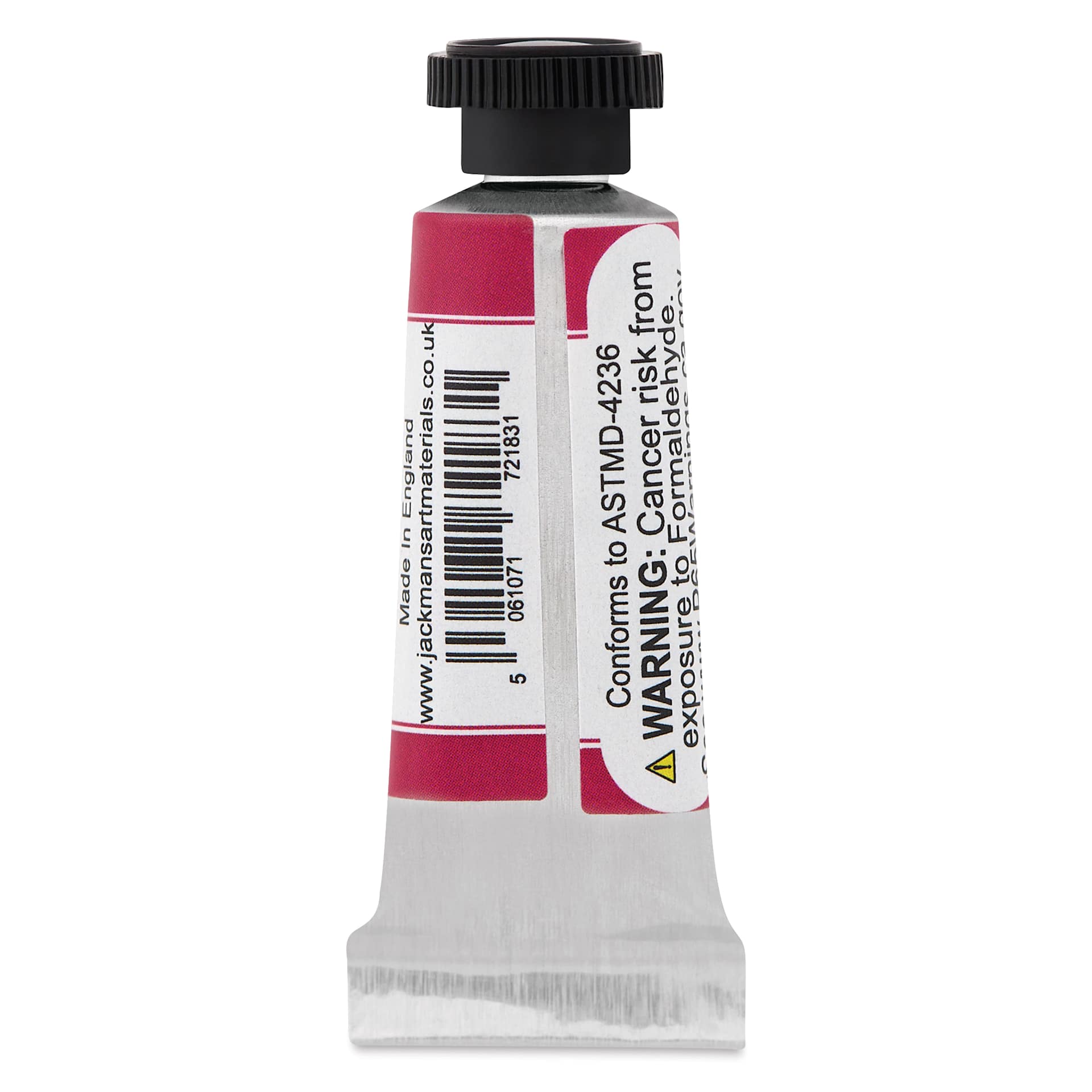 Jackman's Finest Professional Watercolour - Quinacridone Magenta, 5 ml back of tube