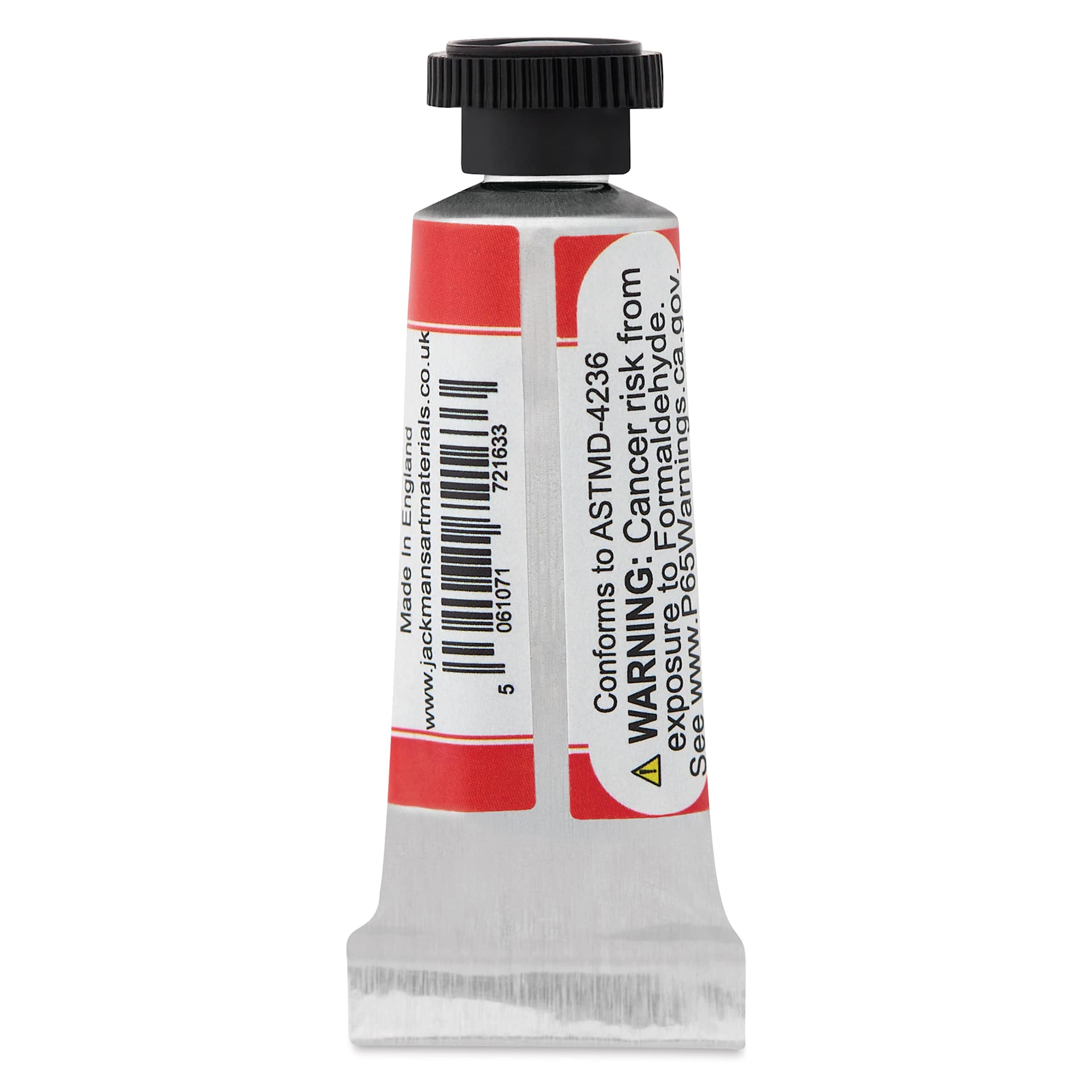 Jackman's Finest Professional Watercolour - Scarlet Lake, 5 ml back of tube