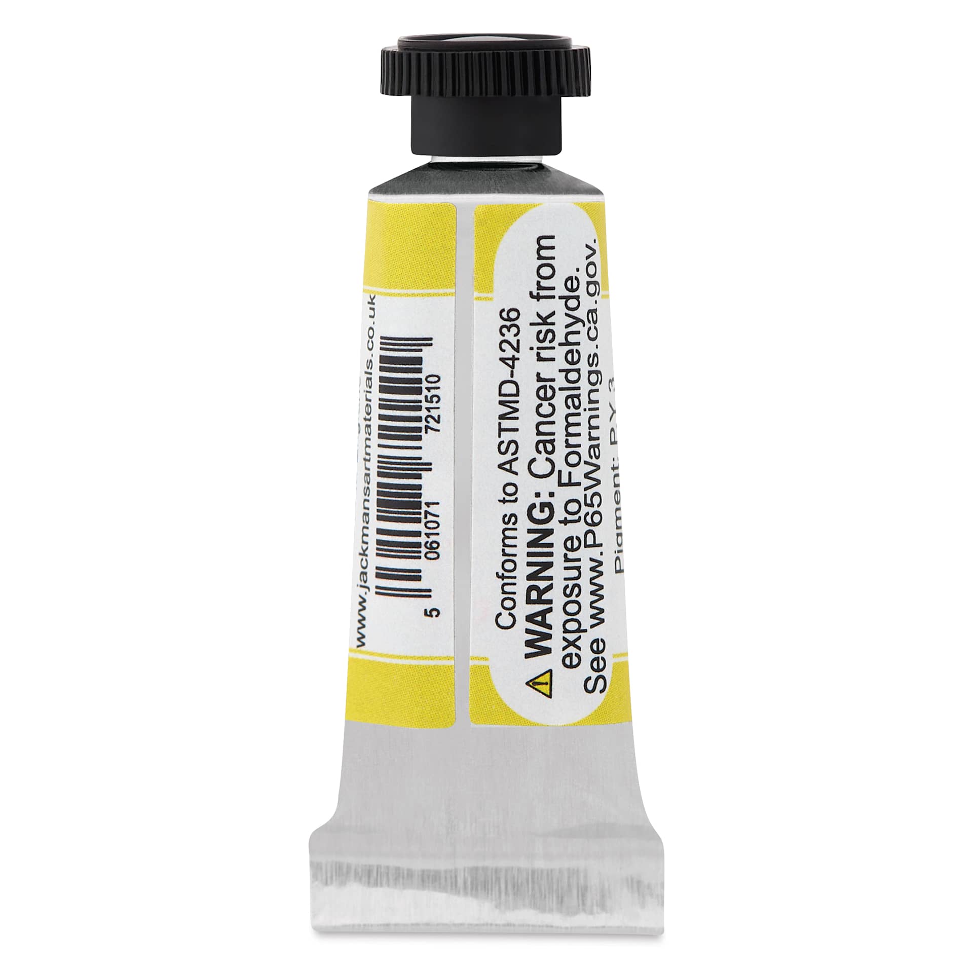 Jackman's Finest Professional Watercolour - Hansa Yellow, 5 ml back of tube