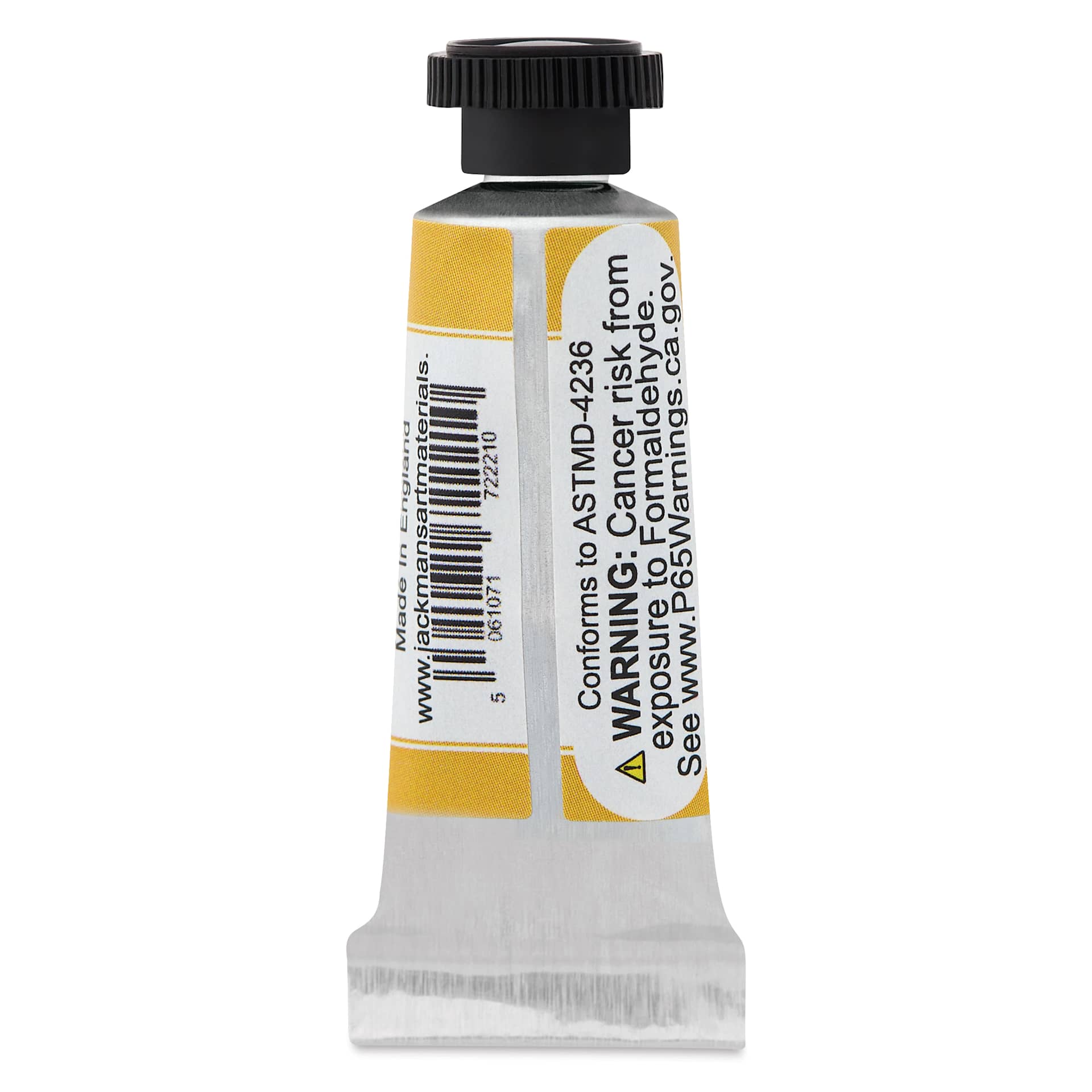 Jackman's Finest Professional Watercolour - Natural Yellow Ochre, 5 ml back of tube