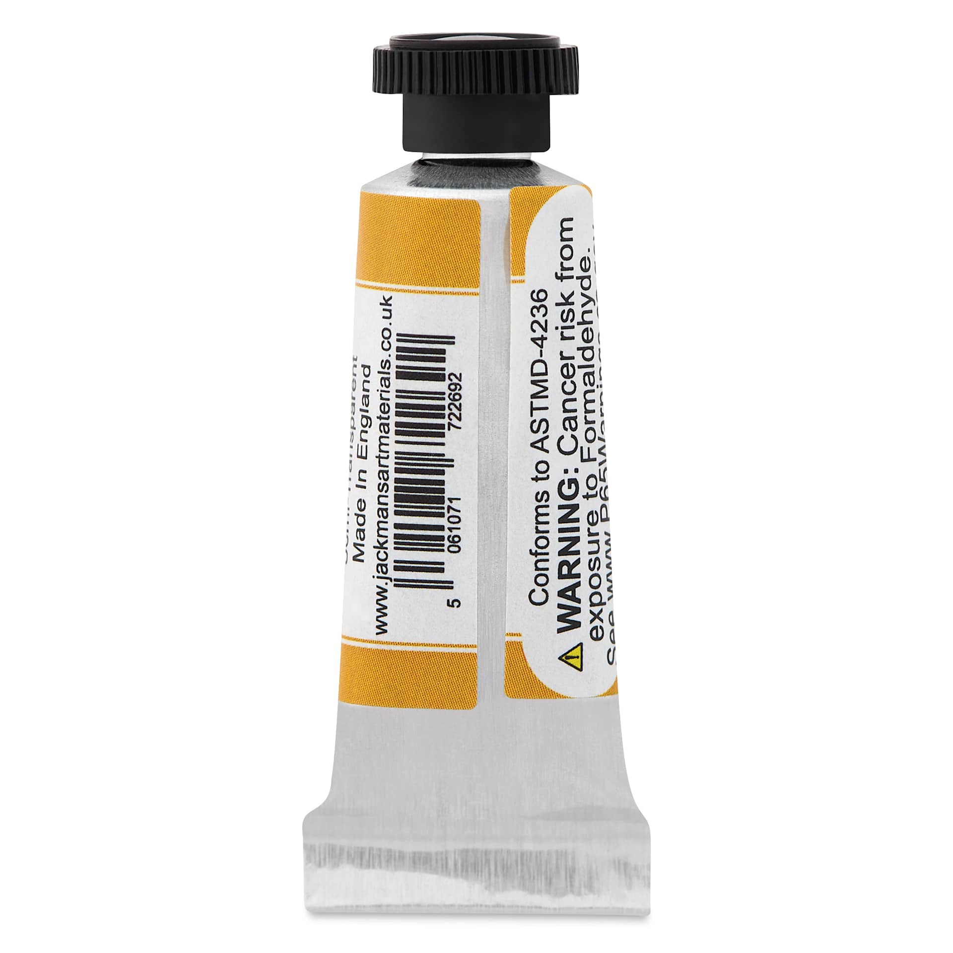 Jackman's Finest Professional Watercolour - Isoindolinone Yellow Deep, 5 ml back of tube