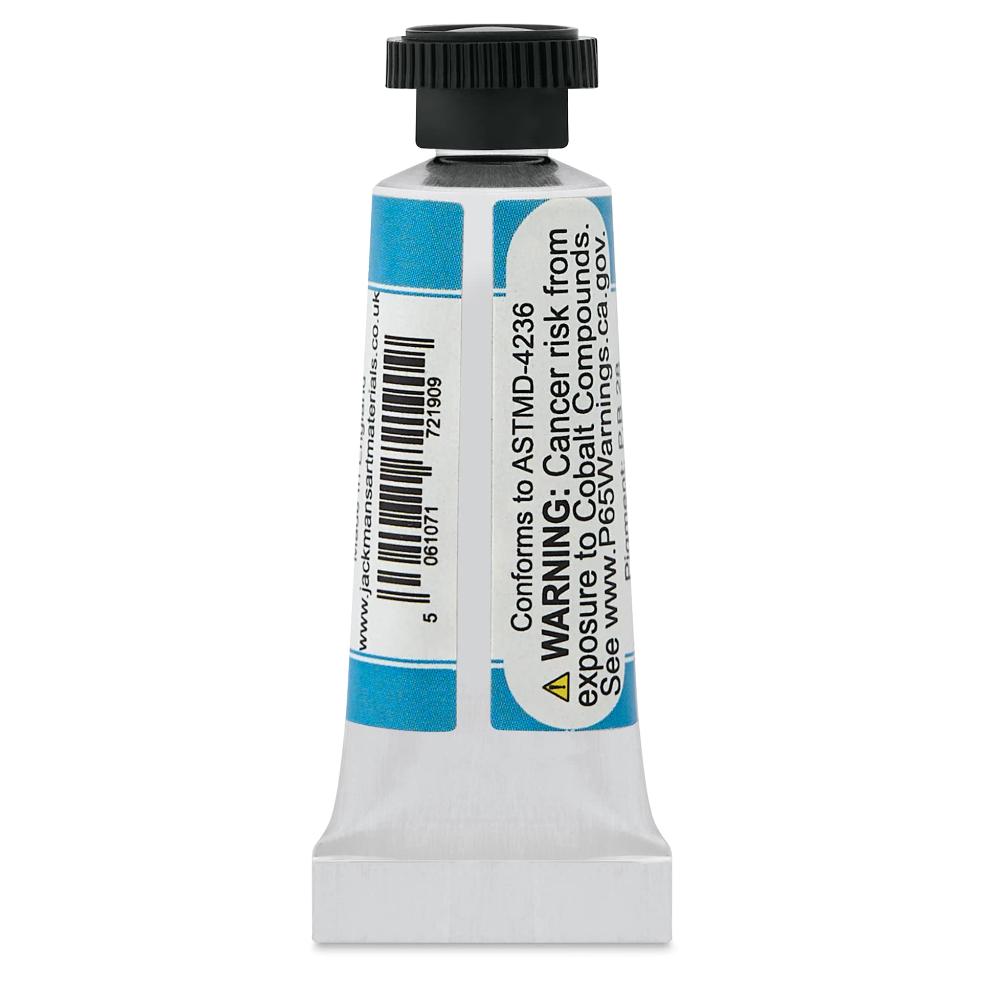 Jackman's Finest Professional Watercolour - Cobalt Teal, 5 ml back of tube