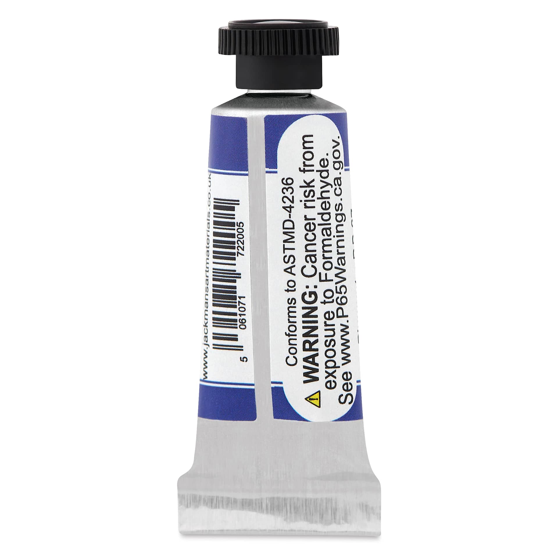 Jackman's Finest Professional Watercolour - Prussian Blue, back of tube