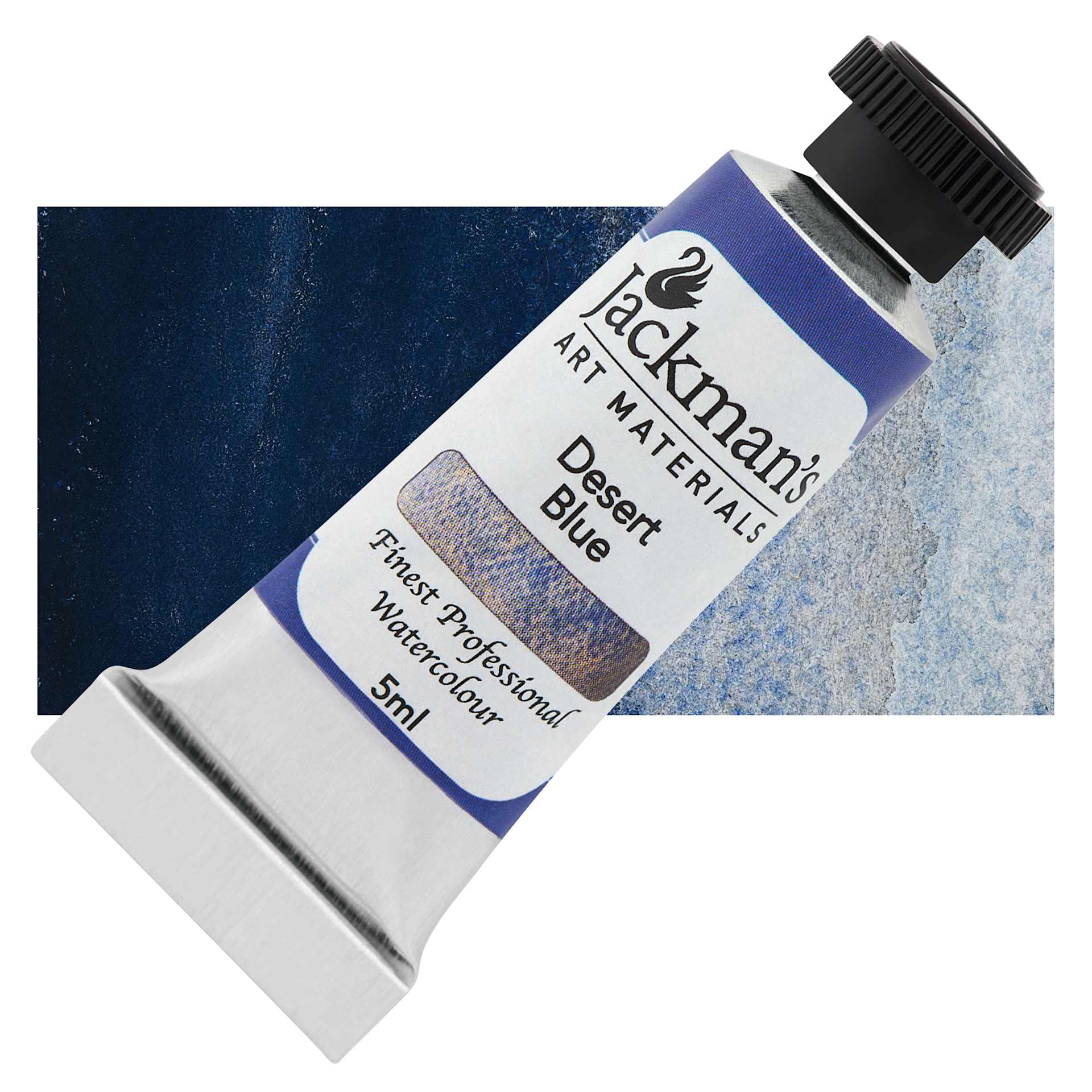 Jackman's Finest Professional Watercolour - Desert Blue, 5 ml Tube and Swatch