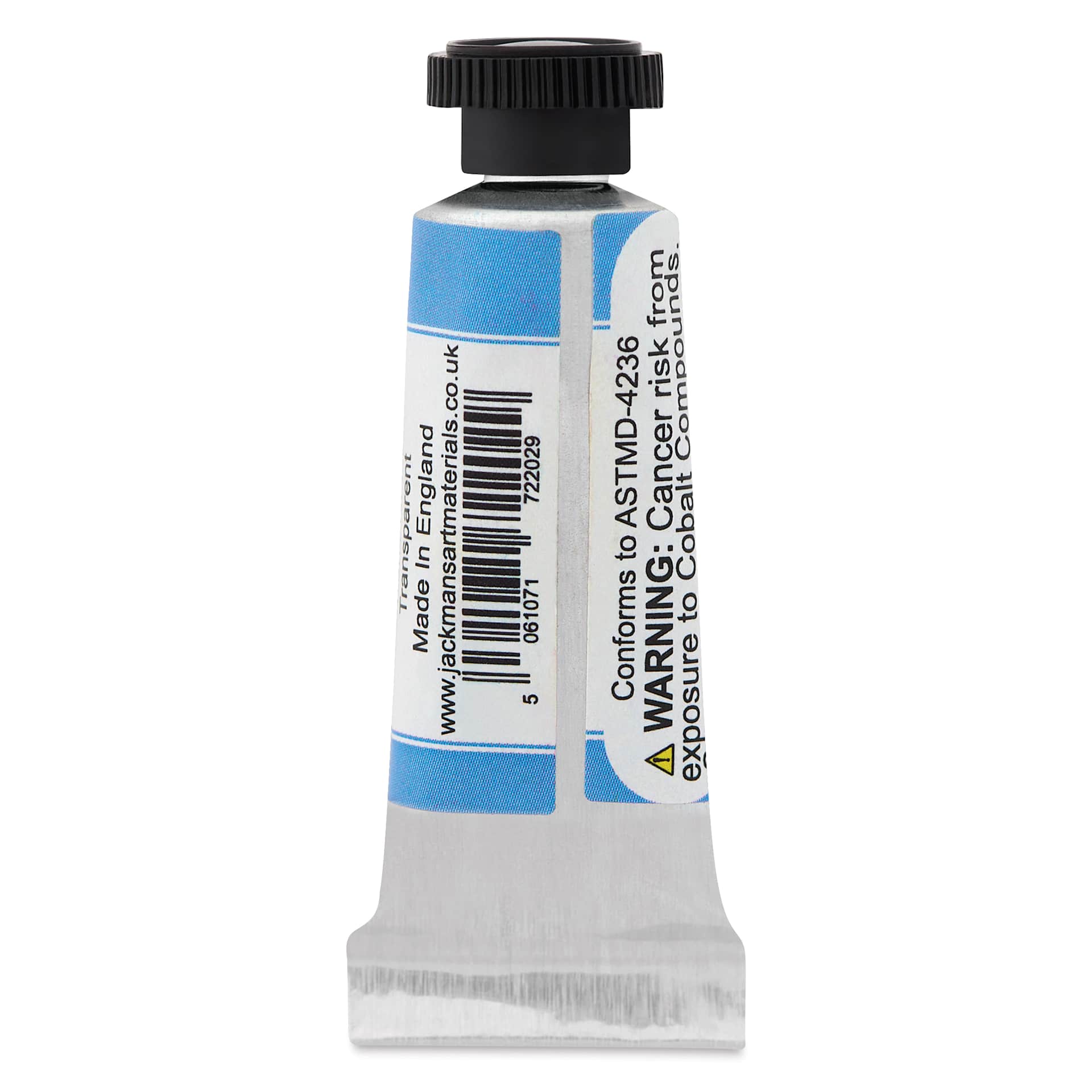 Jackman's Finest Professional Watercolour - Cerulean Blue #2, 5 ml back of tube
