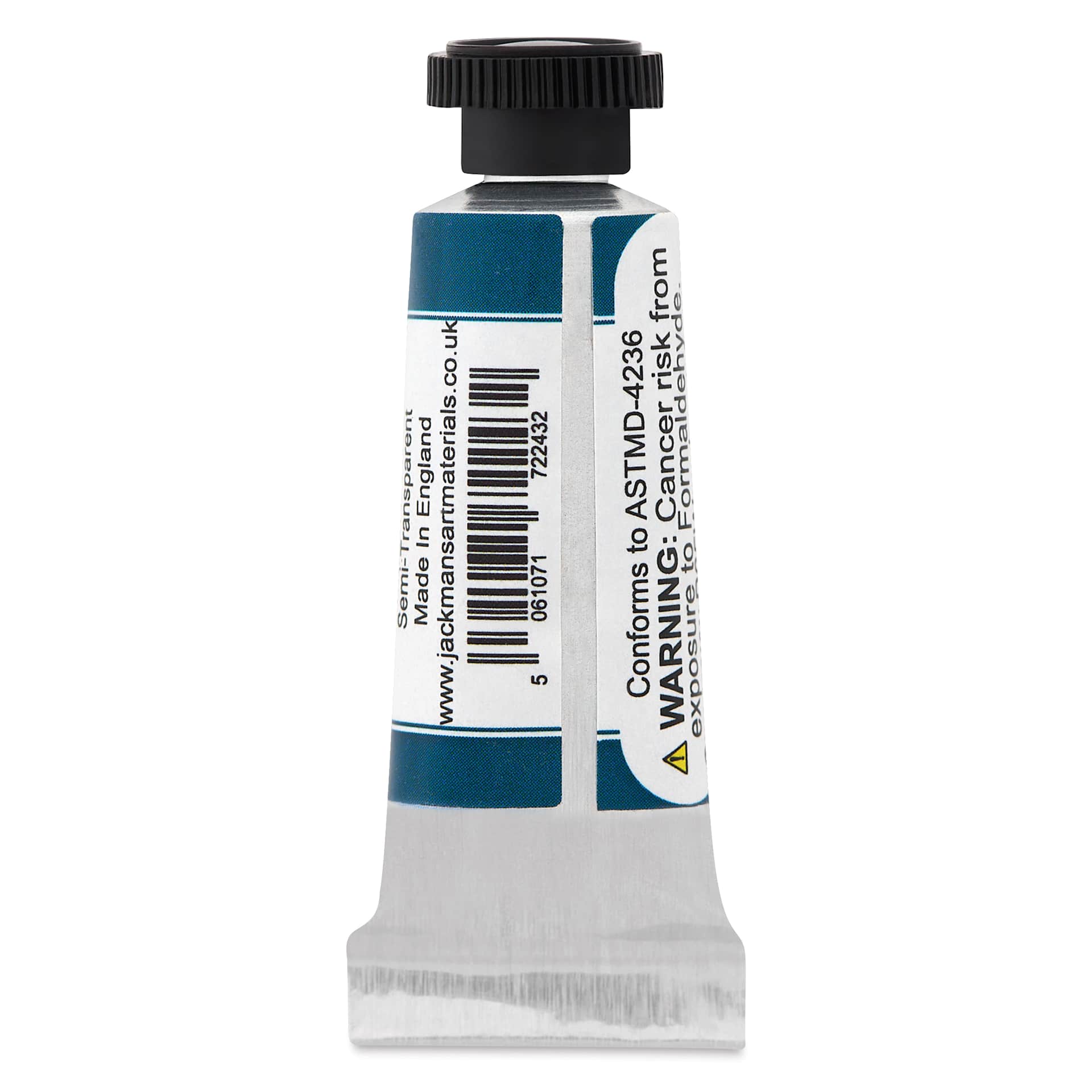 Jackman's Finest Professional Watercolour - Lunar Blue, 5 ml back of tube