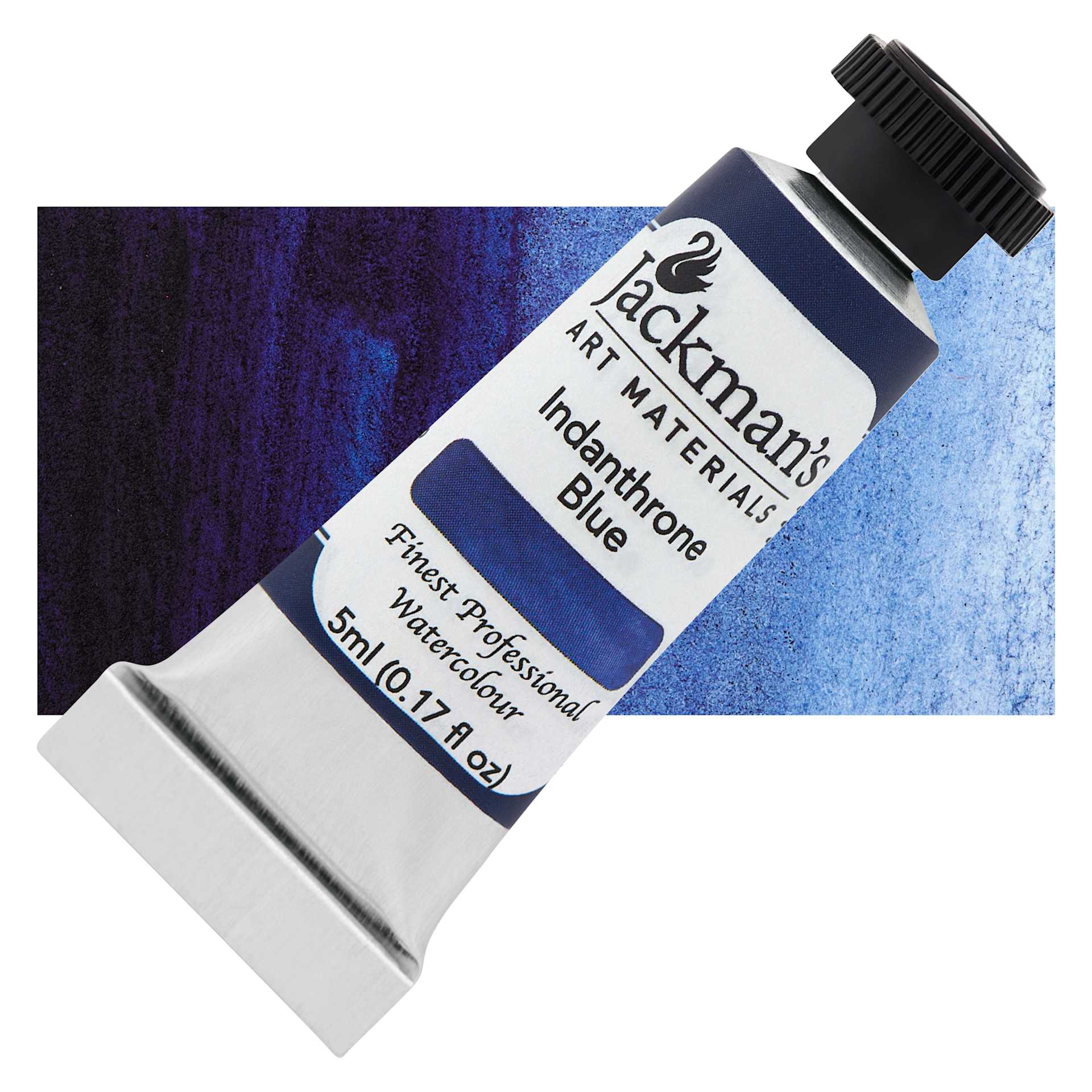 Jackman's Finest Professional Watercolour - Indanthrone Blue, 5 ml Tube and Swatch
