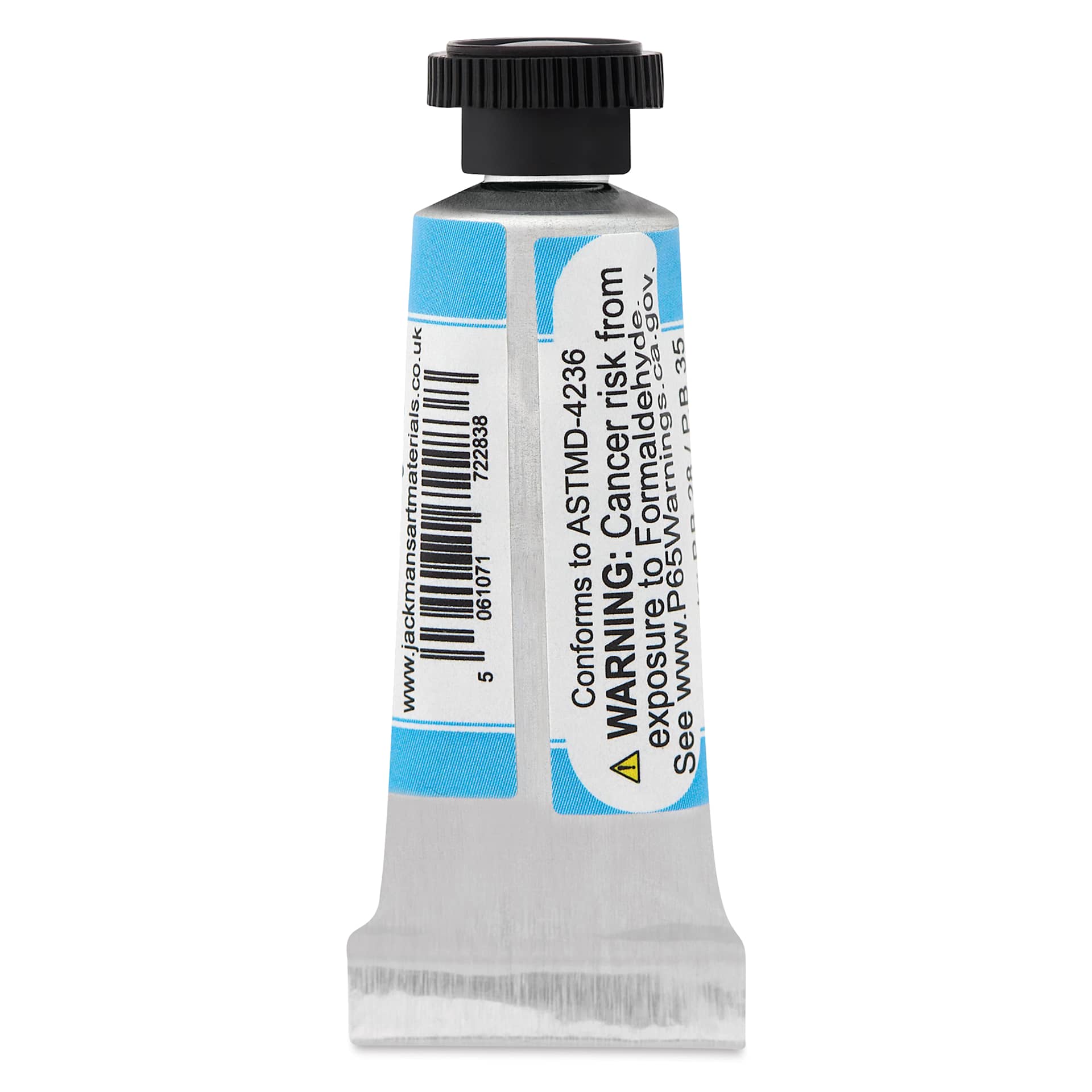 Jackman's Finest Professional Watercolour - Aqua Blue, 5 ml back of tube