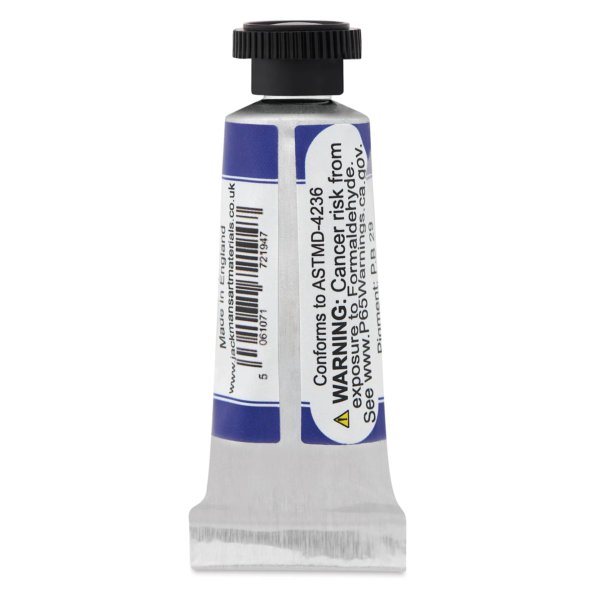 Jackman's Finest Professional Watercolour - French Ultramarine Deep, 5 ml back of tube