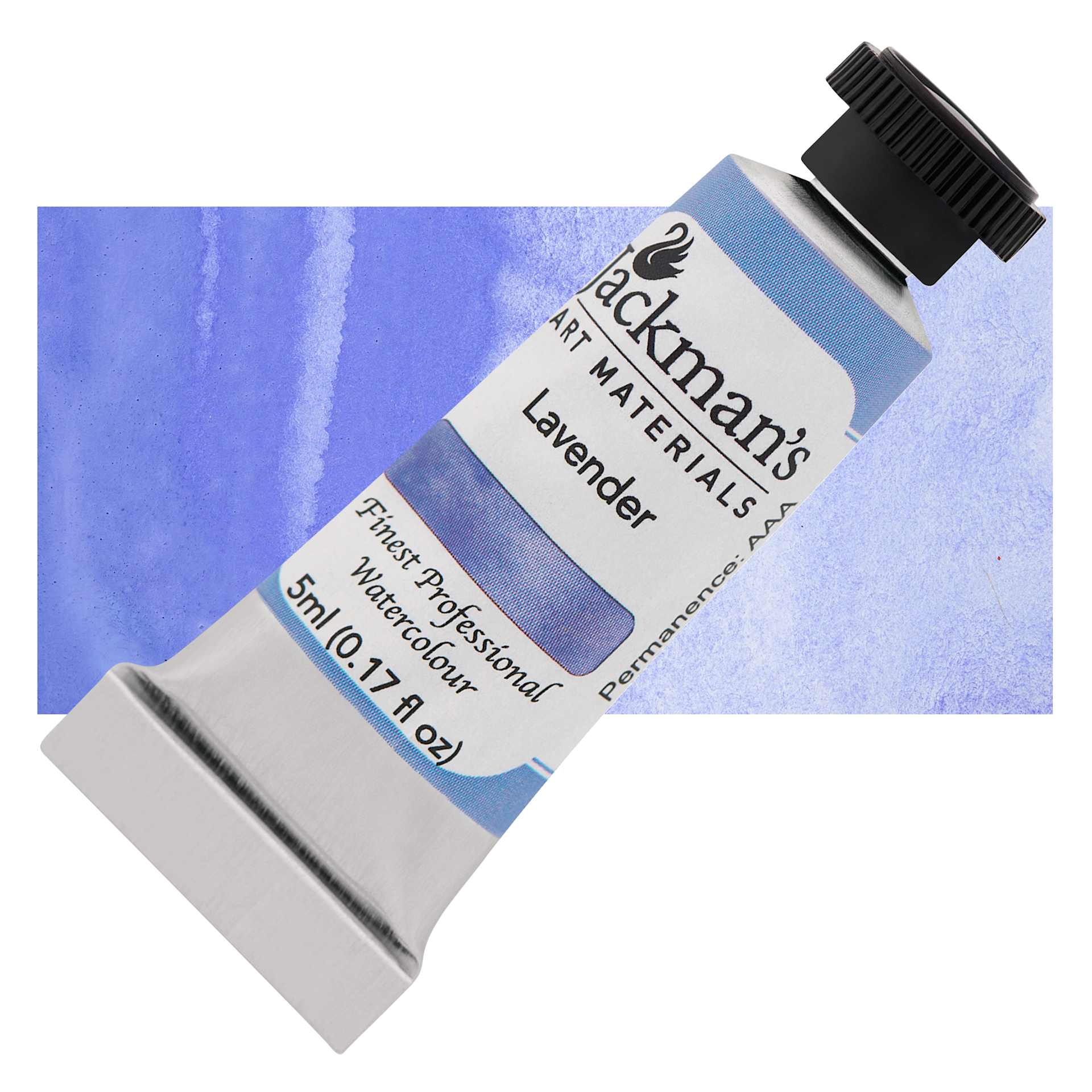 Jackman's Finest Professional Watercolour - Lavender, 5 ml Tube and Swatch