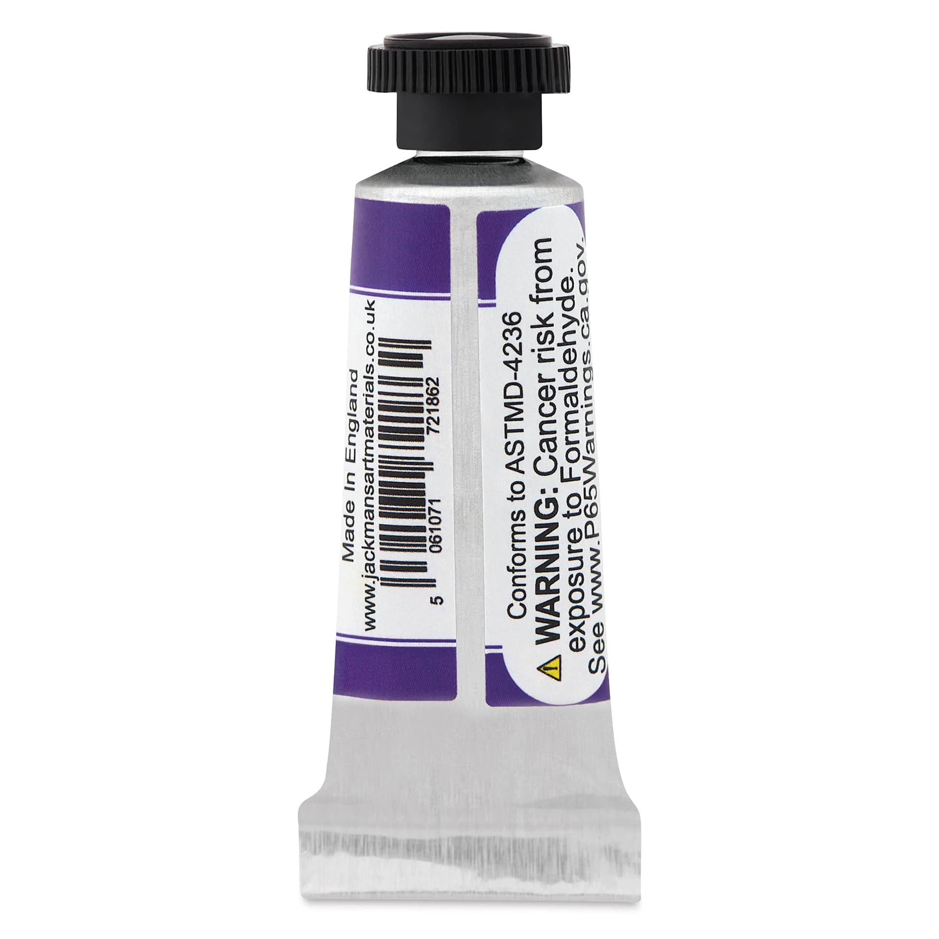 Jackman's Finest Professional Watercolour - Dioxazine Violet, 5 ml back of tube