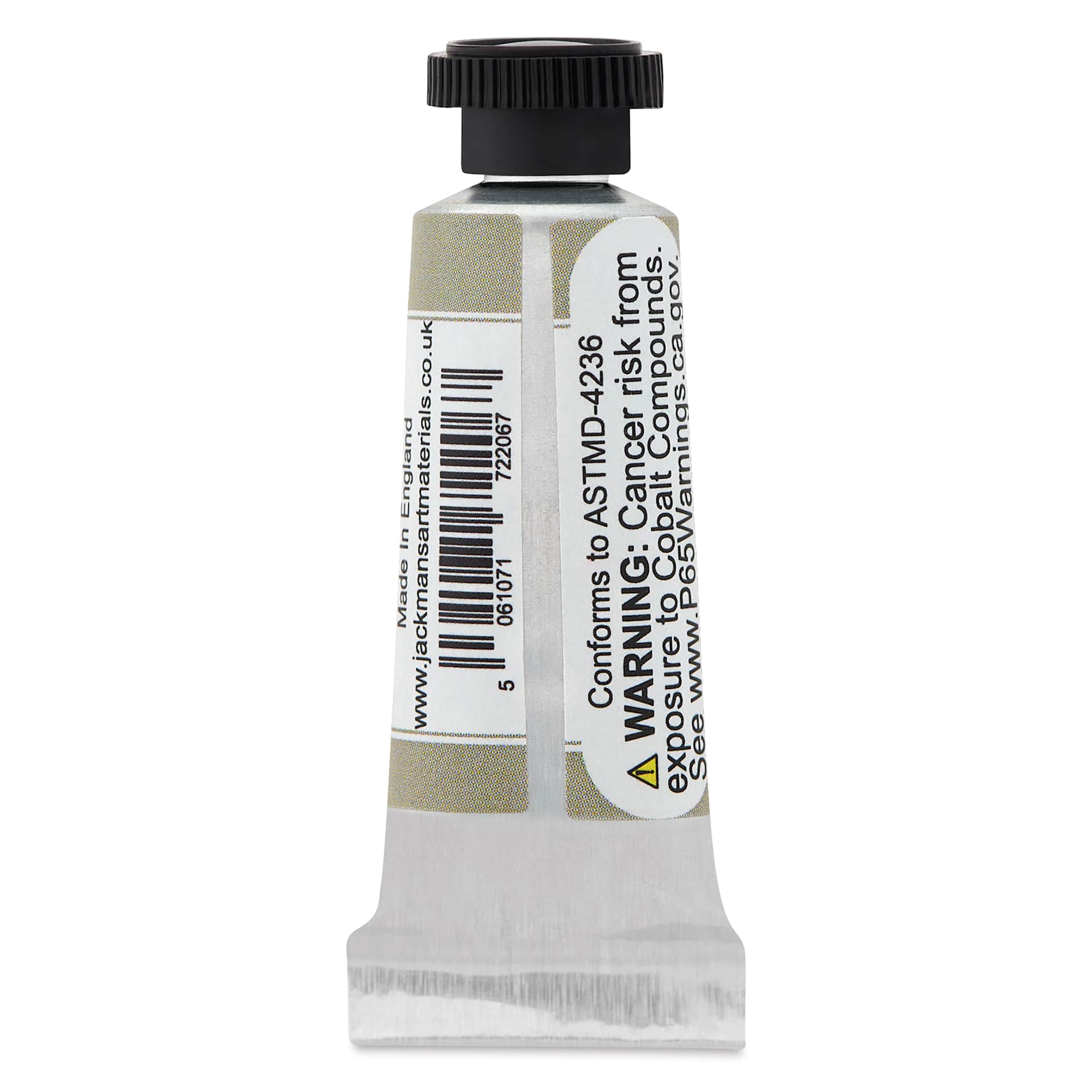 Jackman's Finest Professional Watercolour - Moss Stone Green, 5 ml back of tube