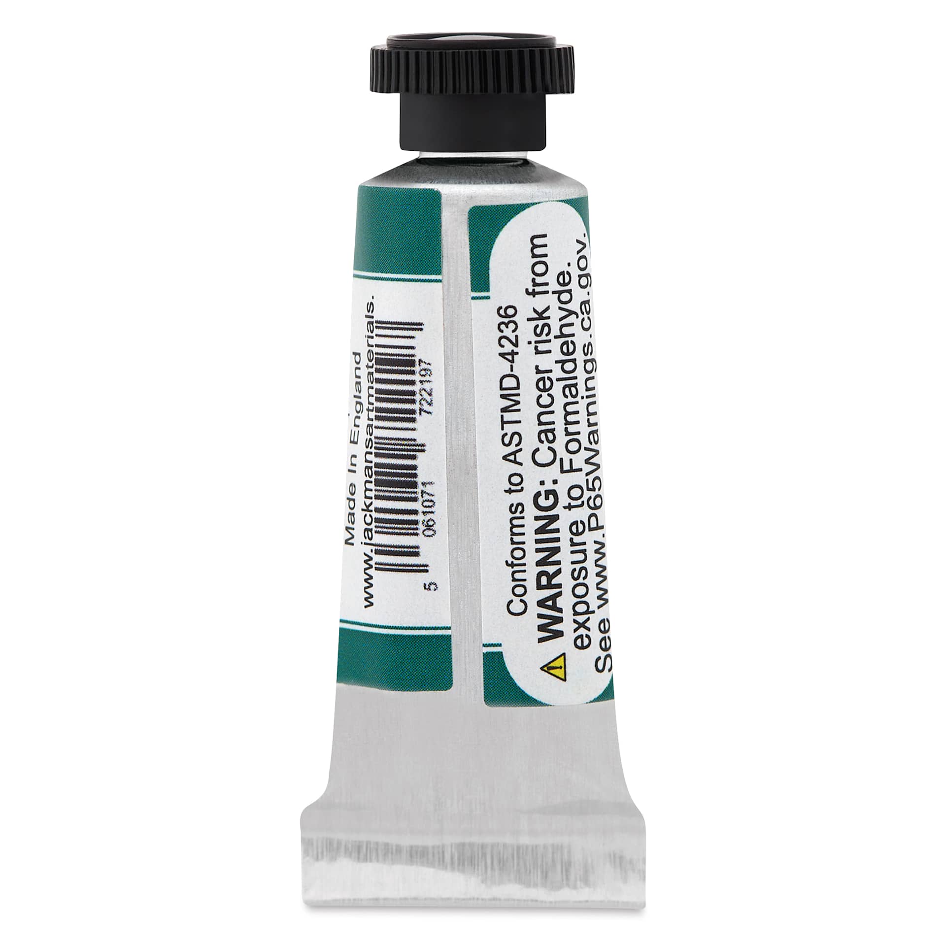 Jackman's Finest Professional Watercolour - Phthalo Green, 5 ml back of tube