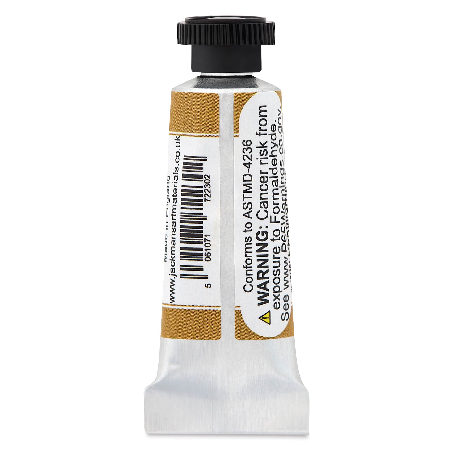 Jackman's Finest Professional Watercolour - Raw Umber, 5 ml back of tube