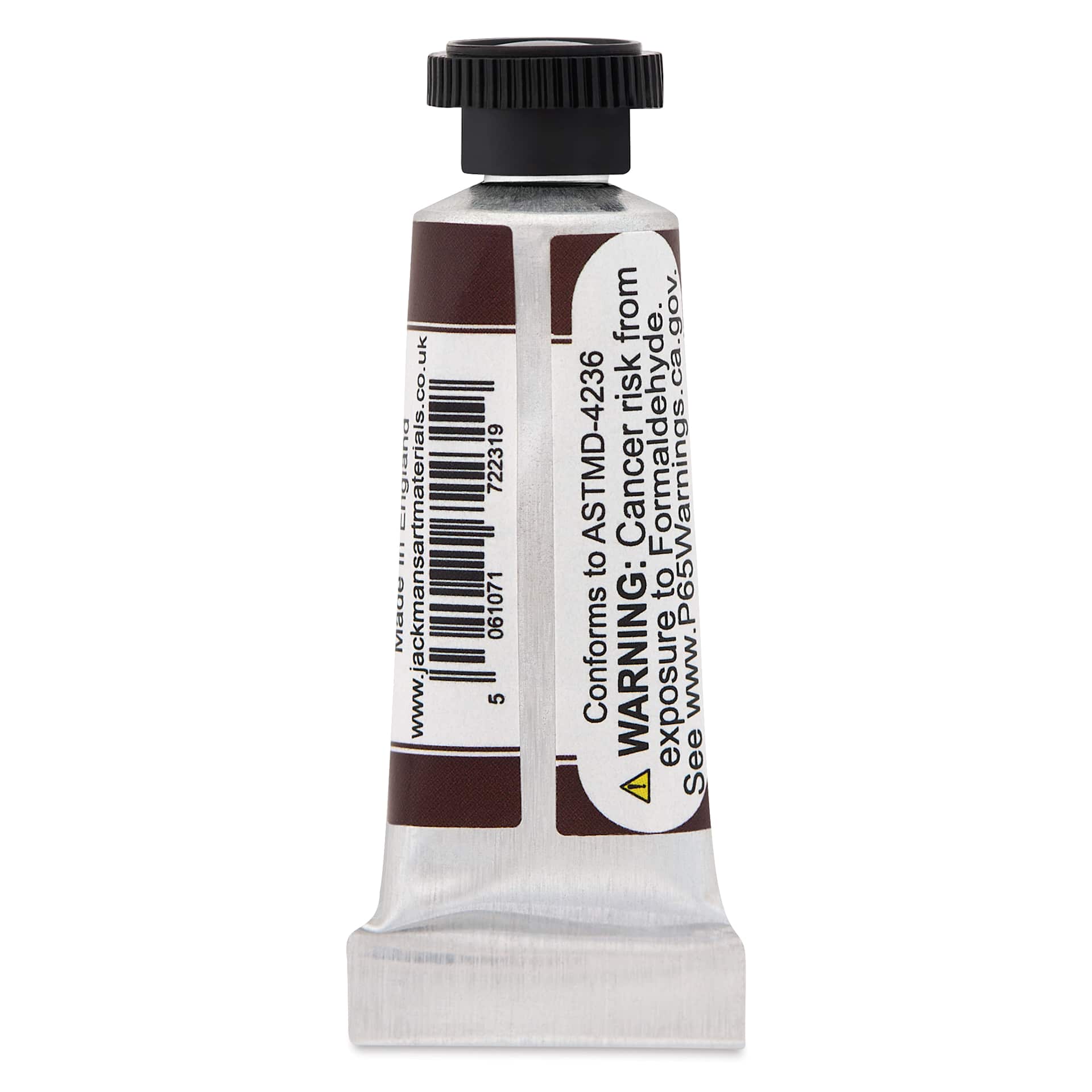 Jackman's Finest Professional Watercolour - Burnt Umber, 5 ml back of tube
