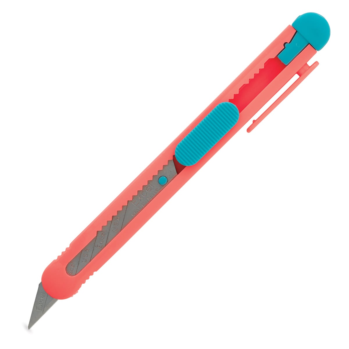 Excel Blades Smart Snap Knife - Angled view of Pink Knife