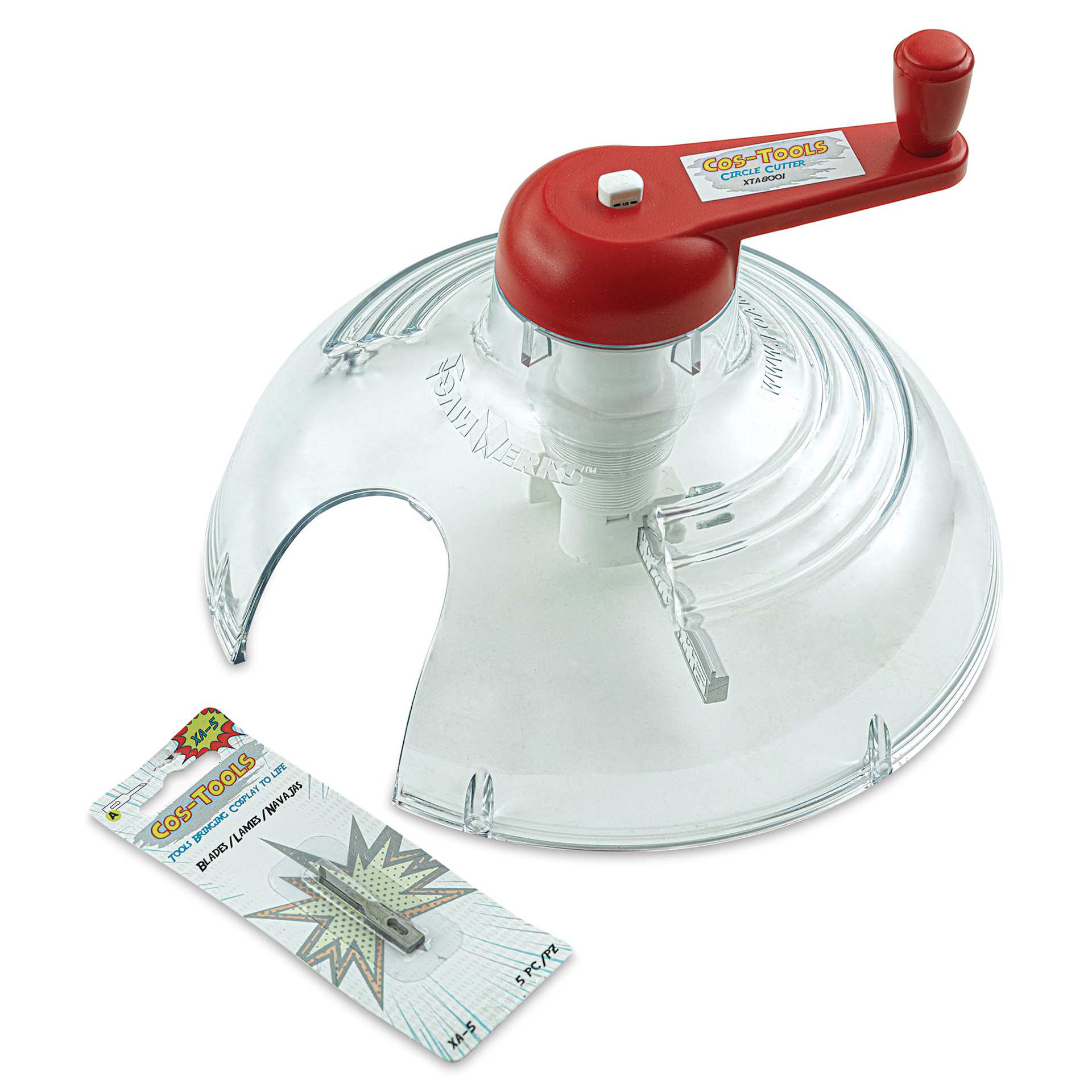Logan Cos-Tools Circle Cutter, next to remplacement blades