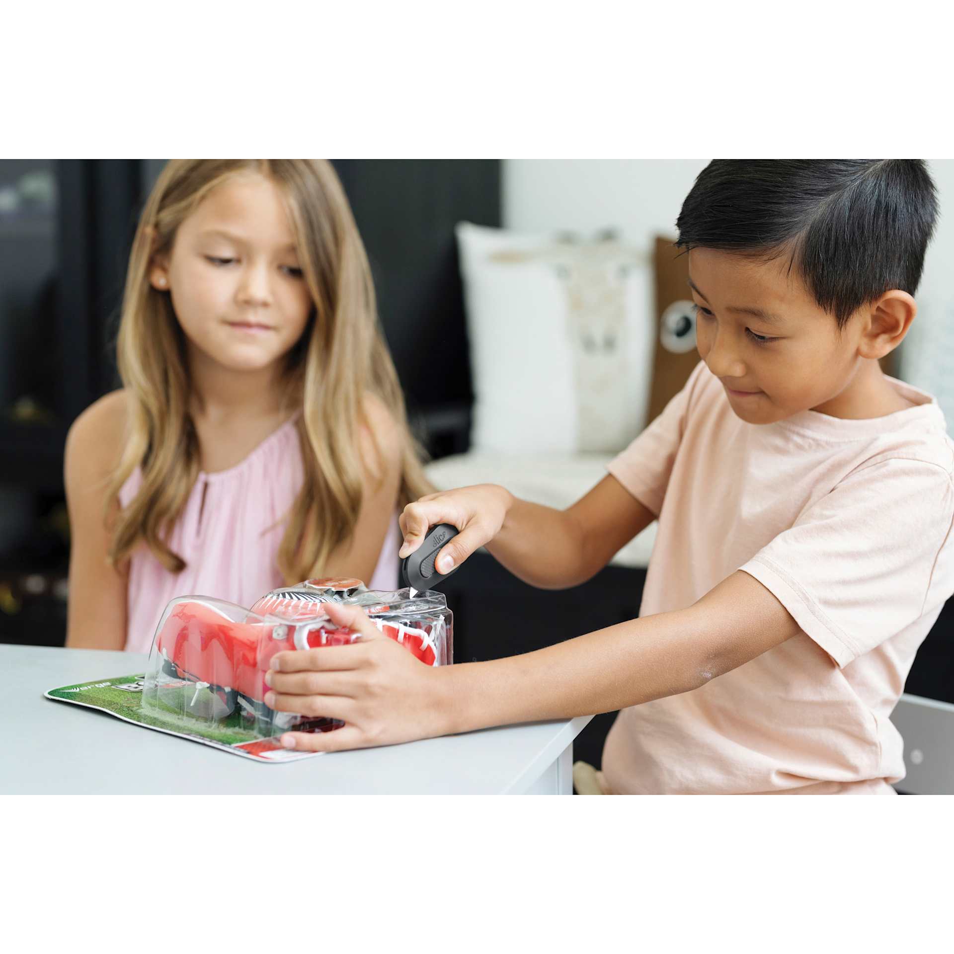 Slice Mini Cutter - Millenial Gray - in use by child