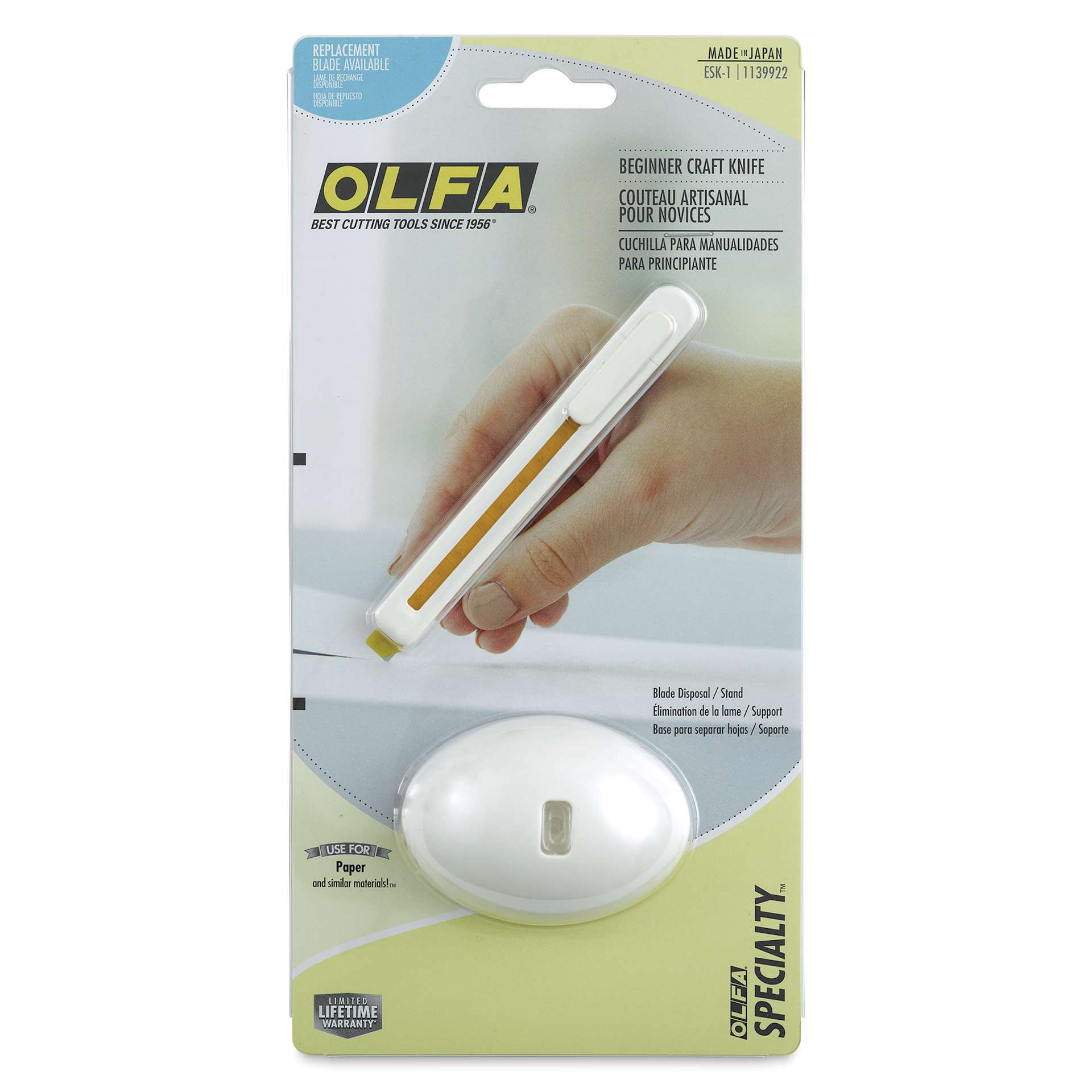 Olfa Beginner Craft Knife Set, front of the packaging