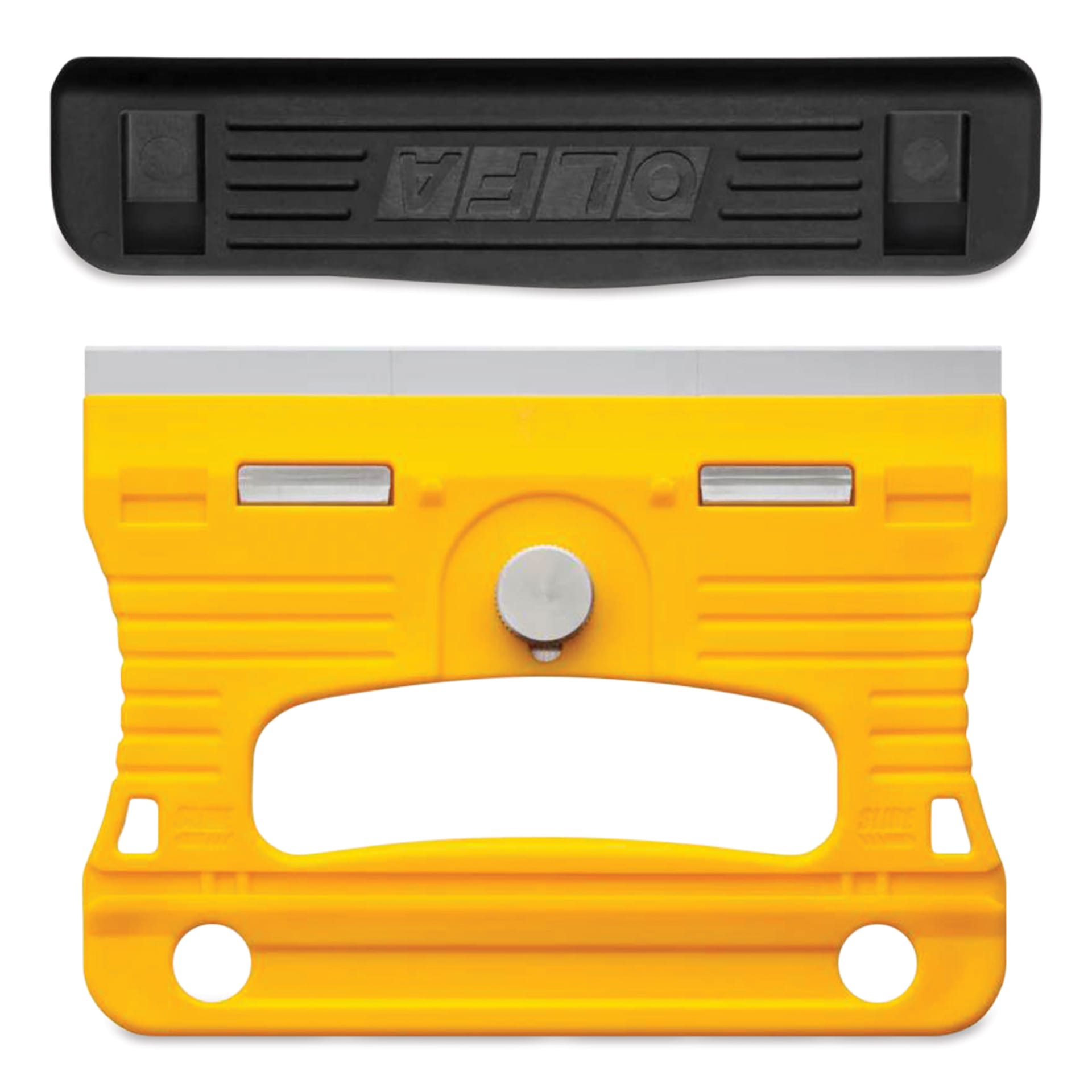 Olfa Stainless Steel Multi-Grip Scraper, blade cover removed