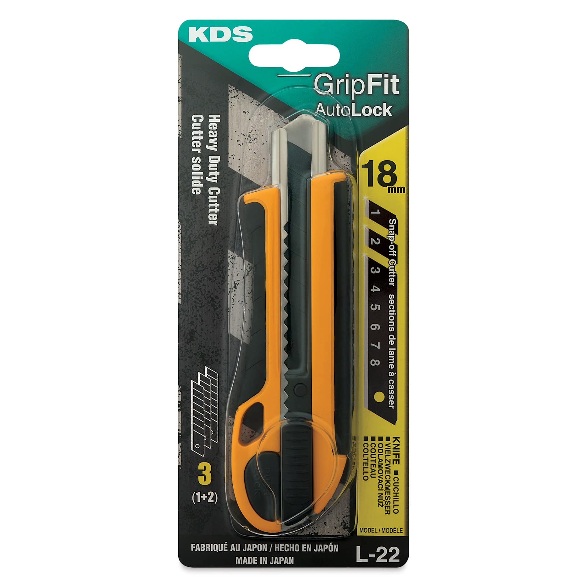 KDS Grip Fit Auto Lock Utility Knife front of packaging