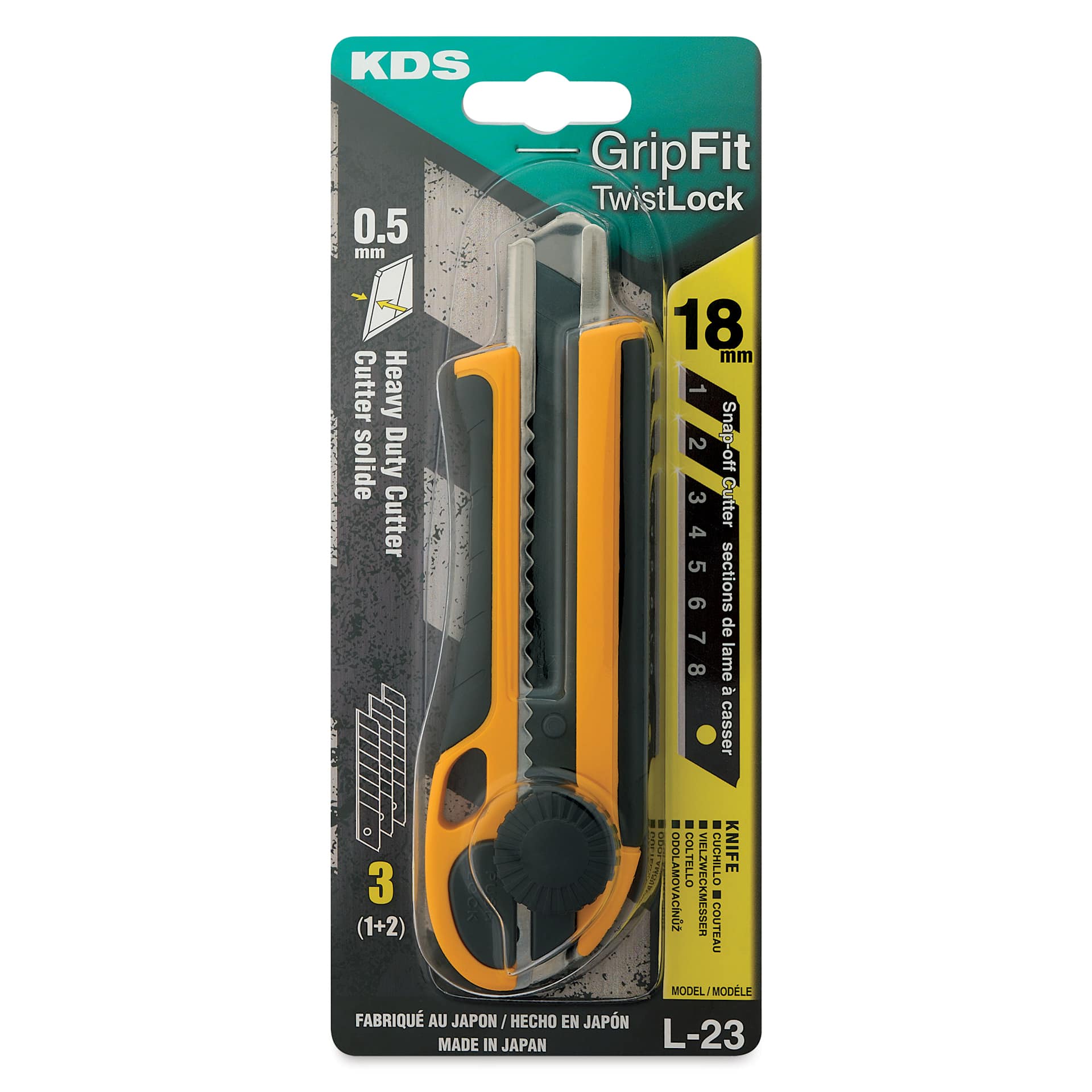 KDS Grip Fit Twist Lock Utility Knife front of packaging