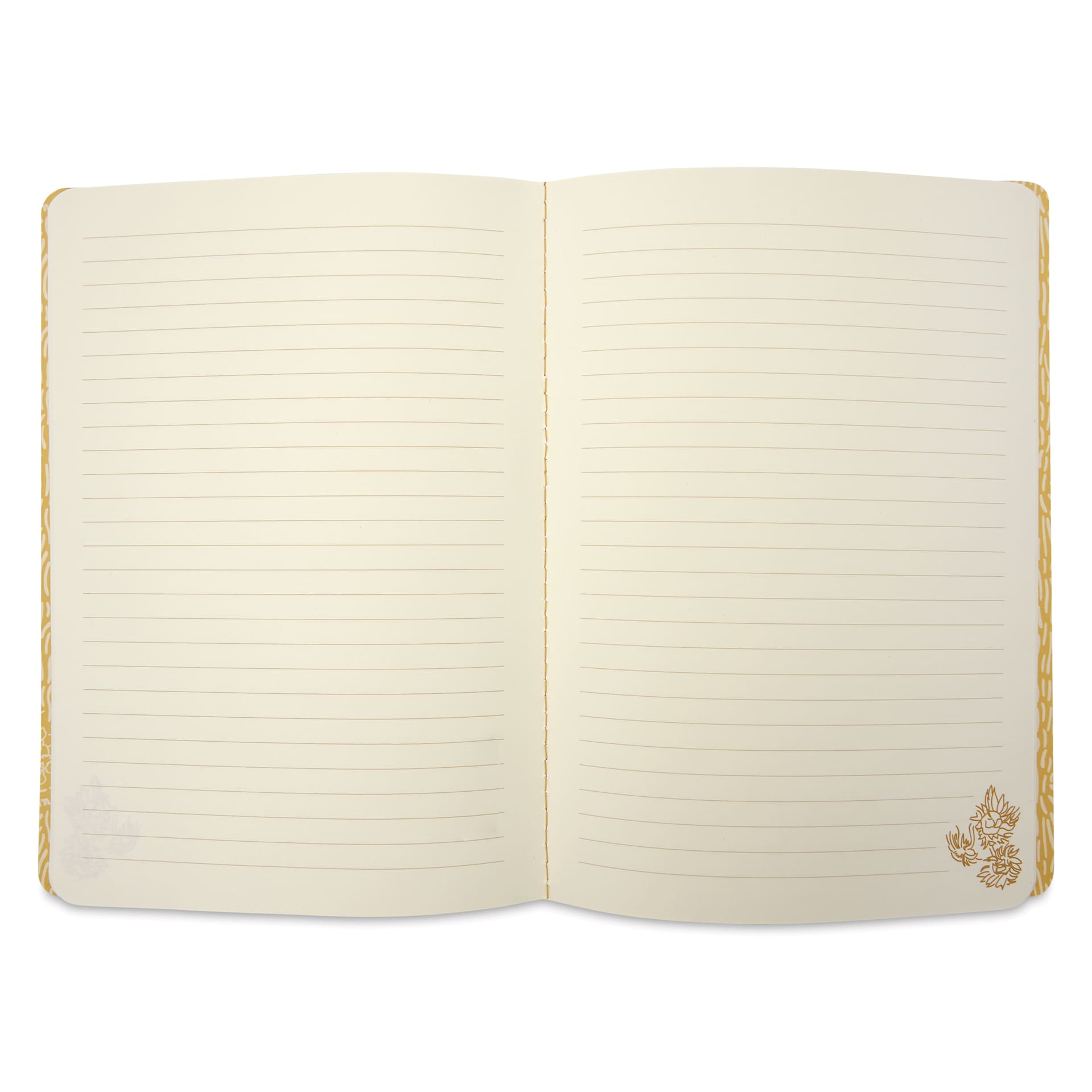 Van Gogh Skulls & Flowers Notebook Collection - Skulls & Sunflower cover, open