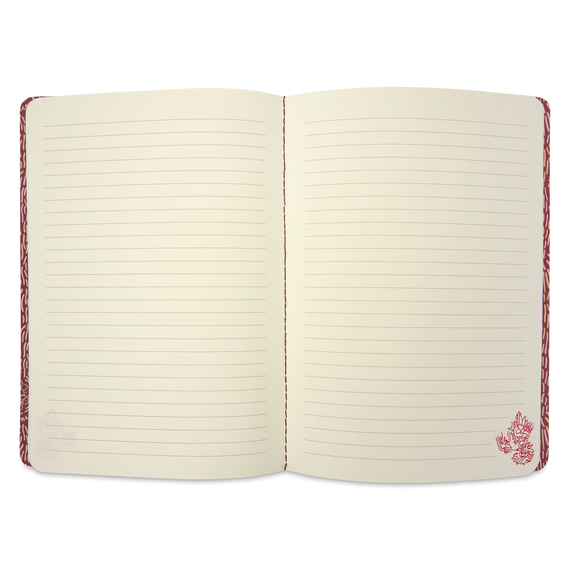 Van Gogh Skulls & Flowers Notebook Collection - Skulls & Poppies cover, open
