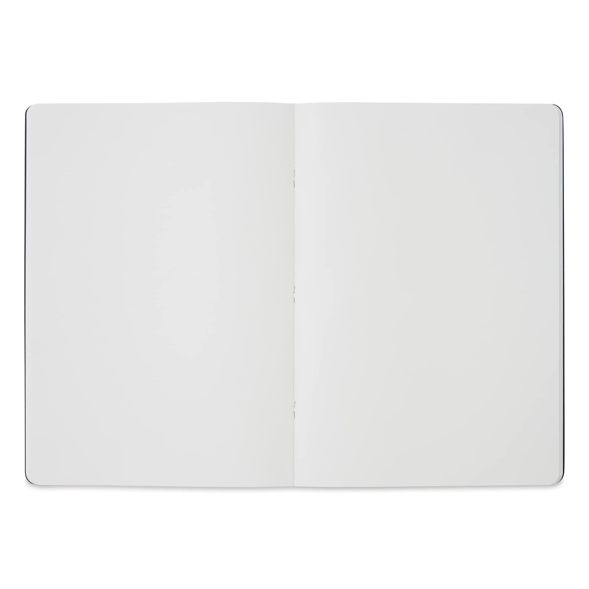 Fabriano EcoQua Staplebound Notebook - Black, 11.7" x 8.3", Blank (open to show paper)