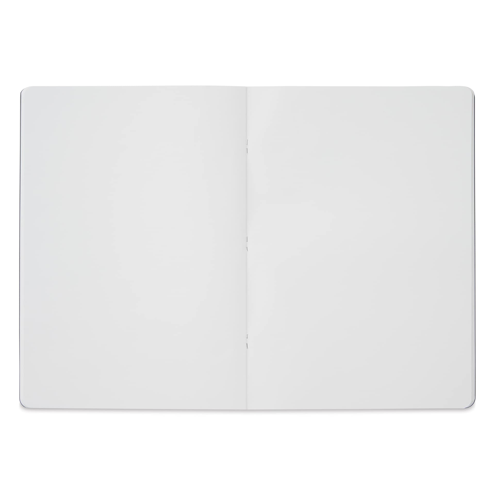 Fabriano EcoQua Staplebound Notebook - Gray, 11.7" x 8.3", Blank (open to show paper)