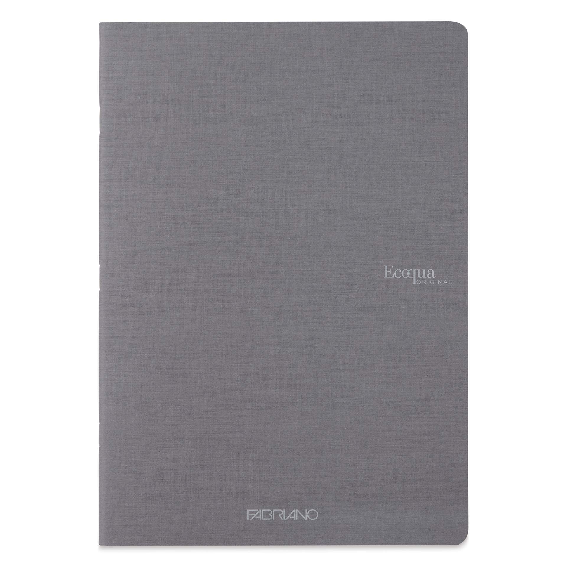 Fabriano EcoQua Staplebound Notebook - Gray, 11.7" x 8.3", Blank (front view)