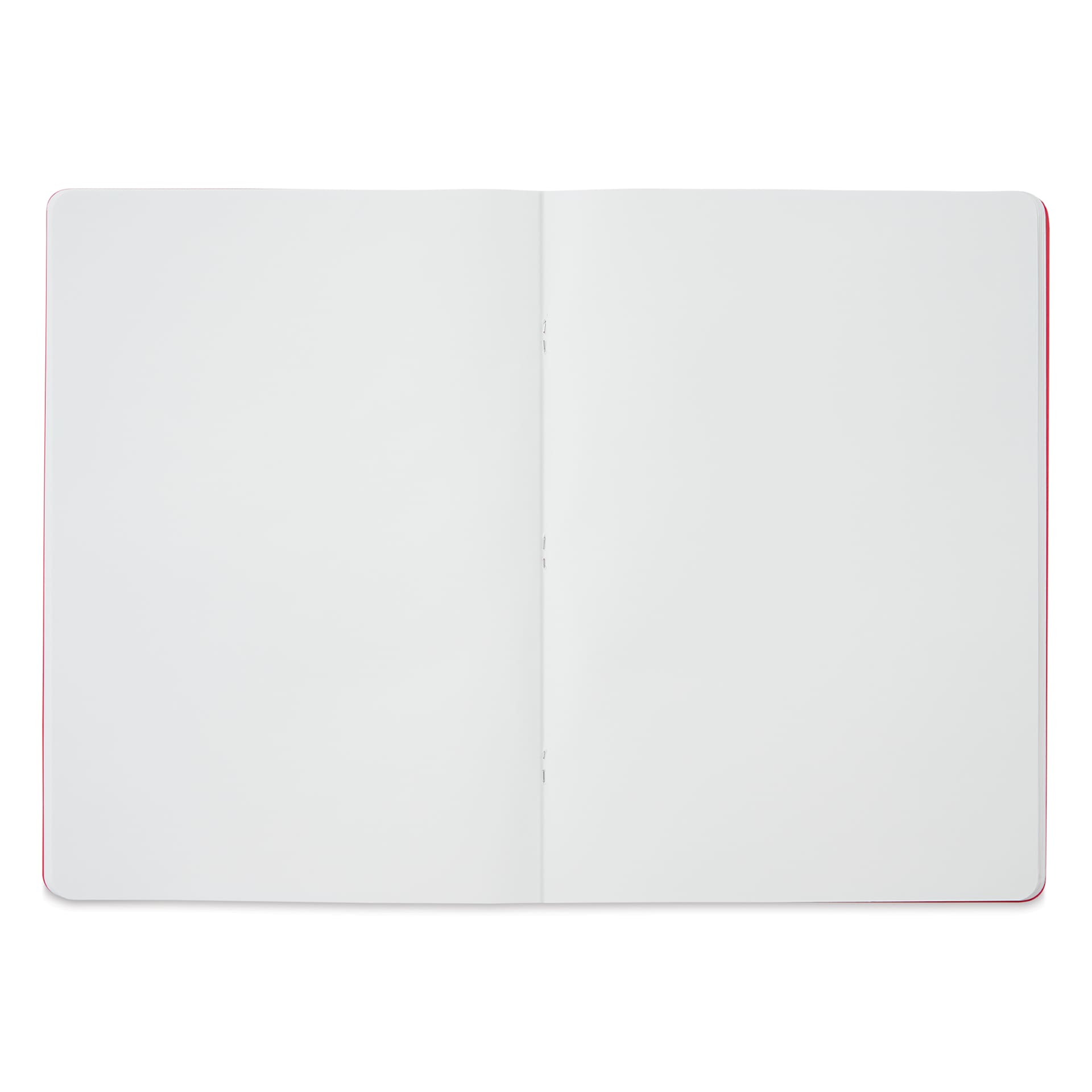 Fabriano EcoQua Staplebound Notebook - Red, 11.7" x 8.3", Blank (open to show paper)