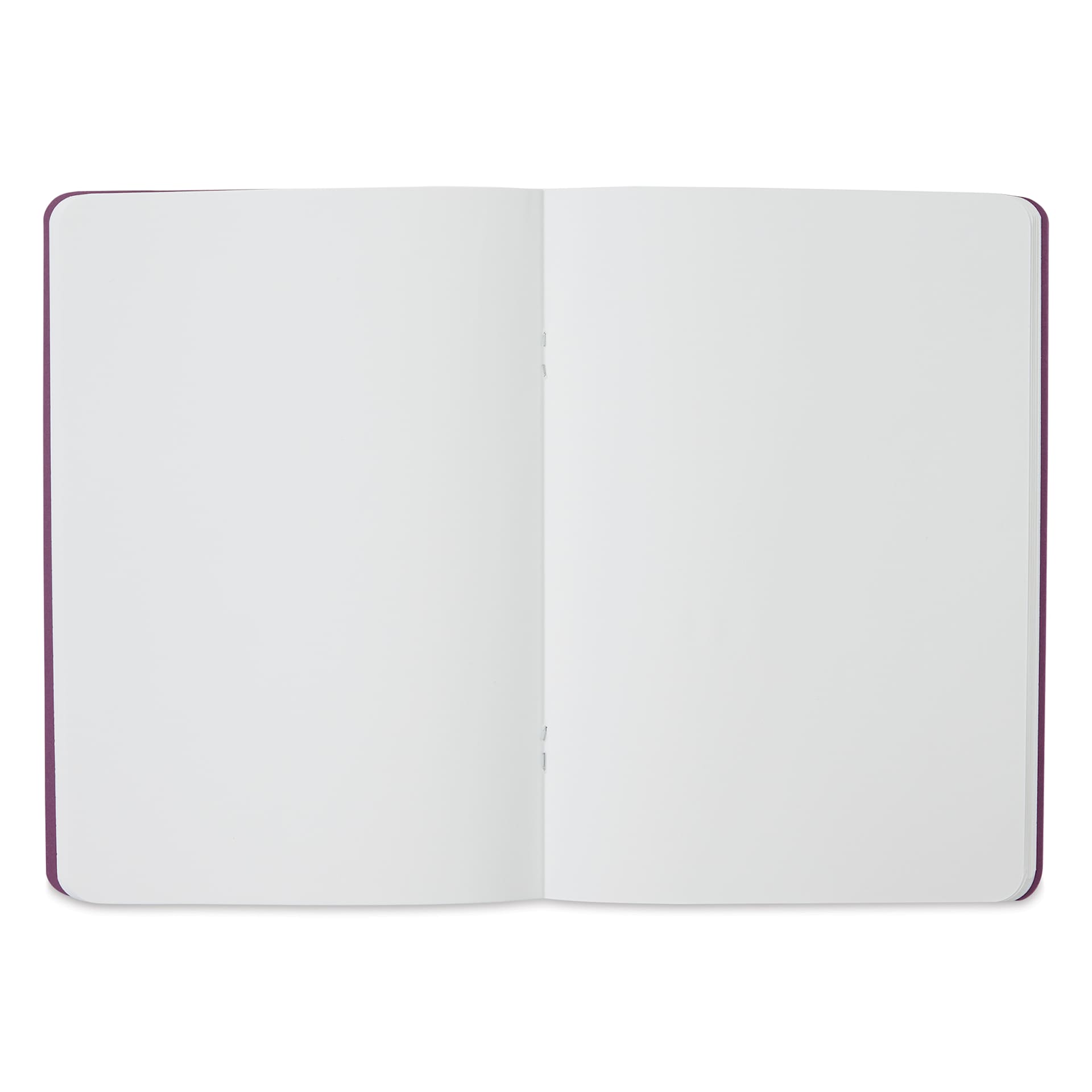 Fabriano EcoQua Staplebound Notebook - Wine, 8.3" x 5.8", Blank (open to show paper)